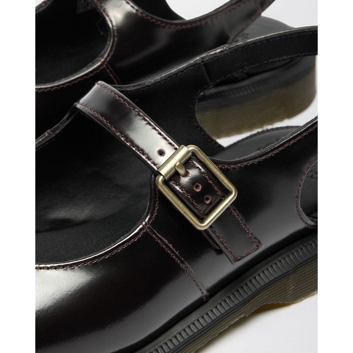 Madaline Smooth Leather Mary Jane Ballet Pumps dark red, DR. MARTENS
