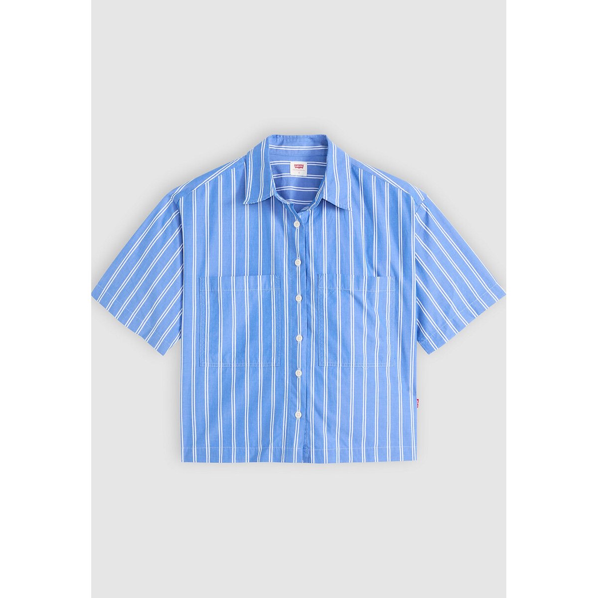 Short Sleeve Shirt blue striped/white, LEVI'S
