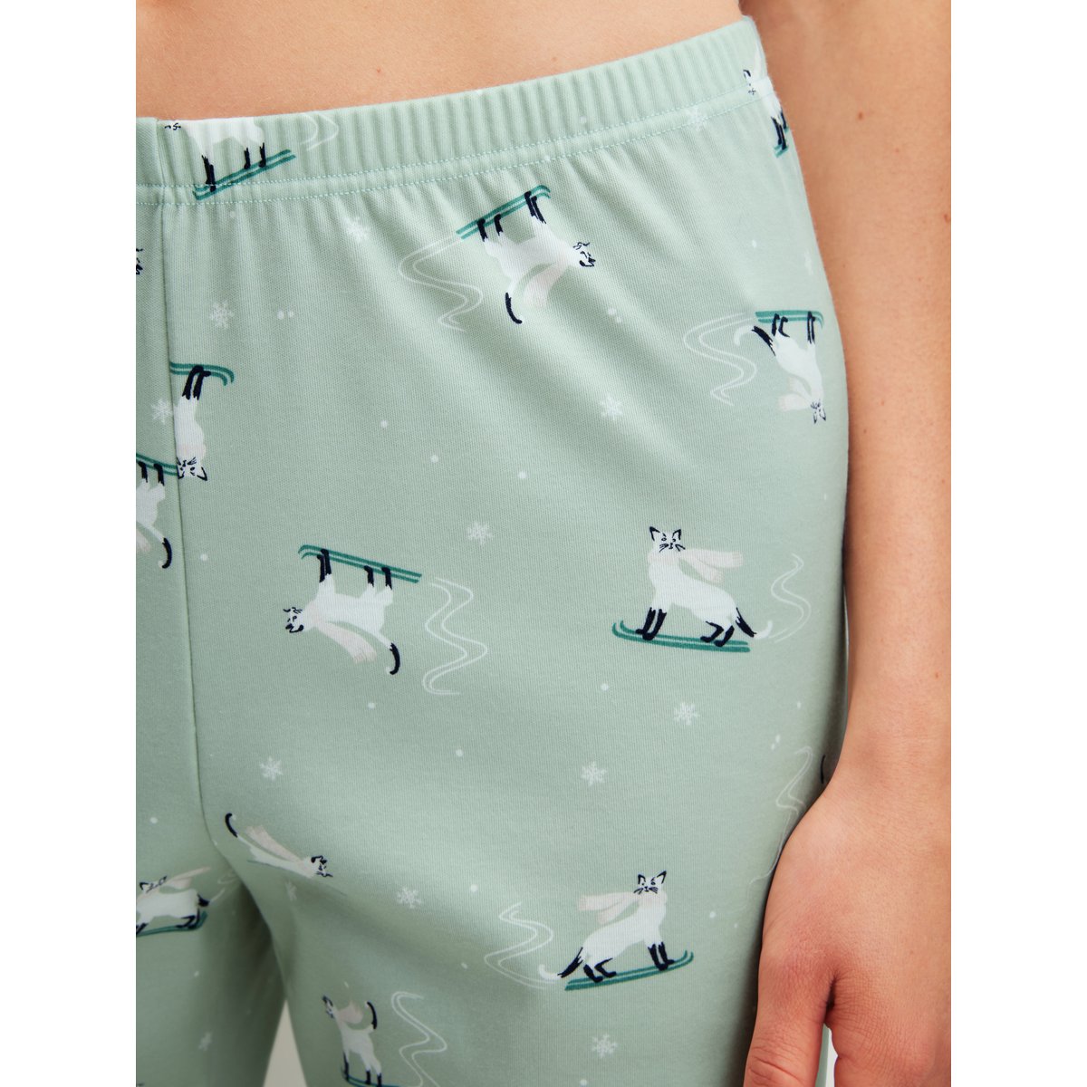 Pyjama manches longues Coton CAT DREAMS aqua clair, CALIDA