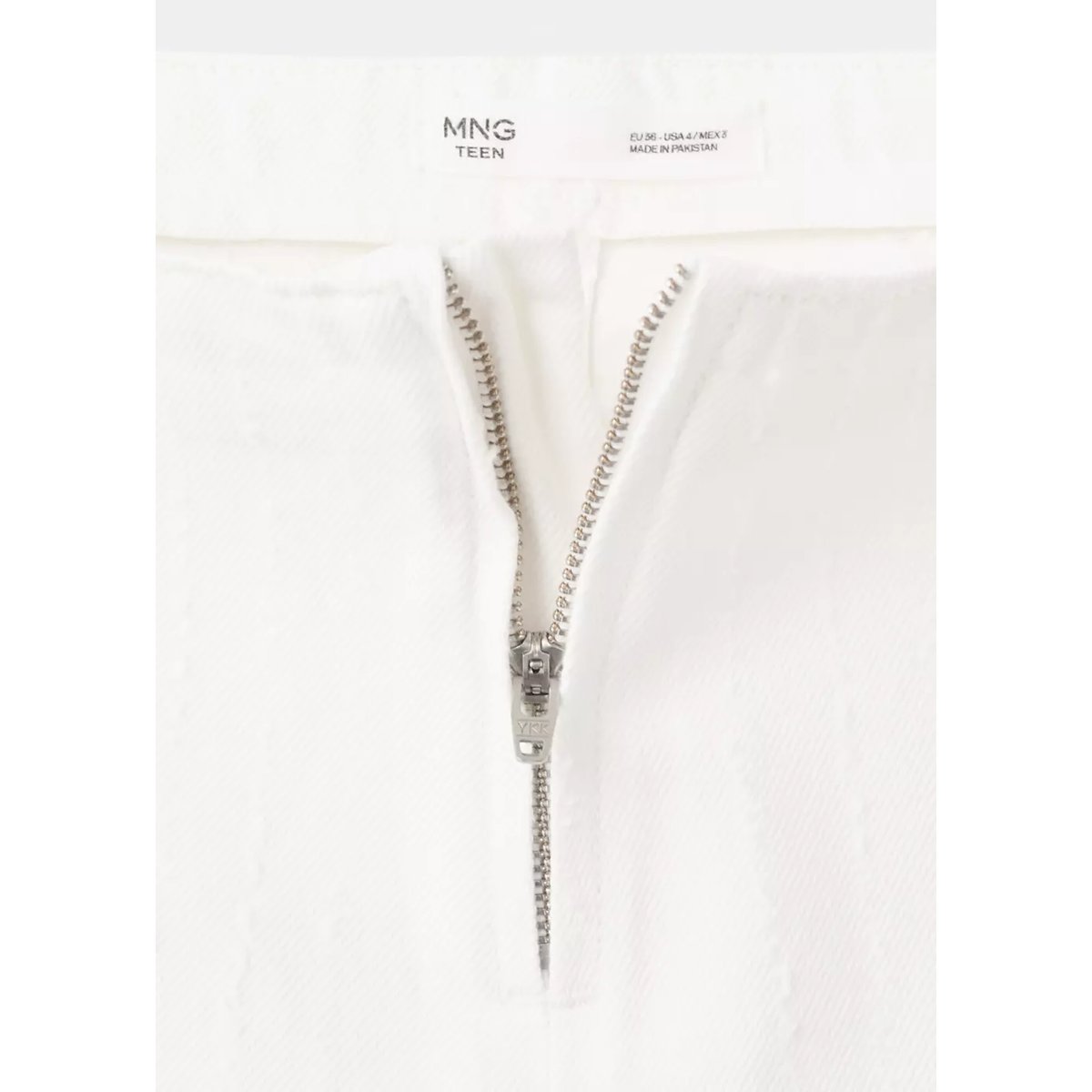 Jean low waist texture à rayures blanc, MANGO TEEN