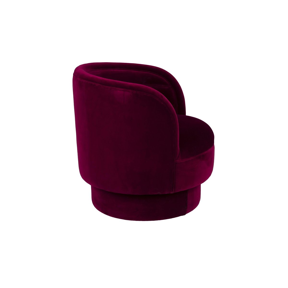Fauteuil design pivotant en tissu, bohème, DOROTHY rouge, DUTCHBONE