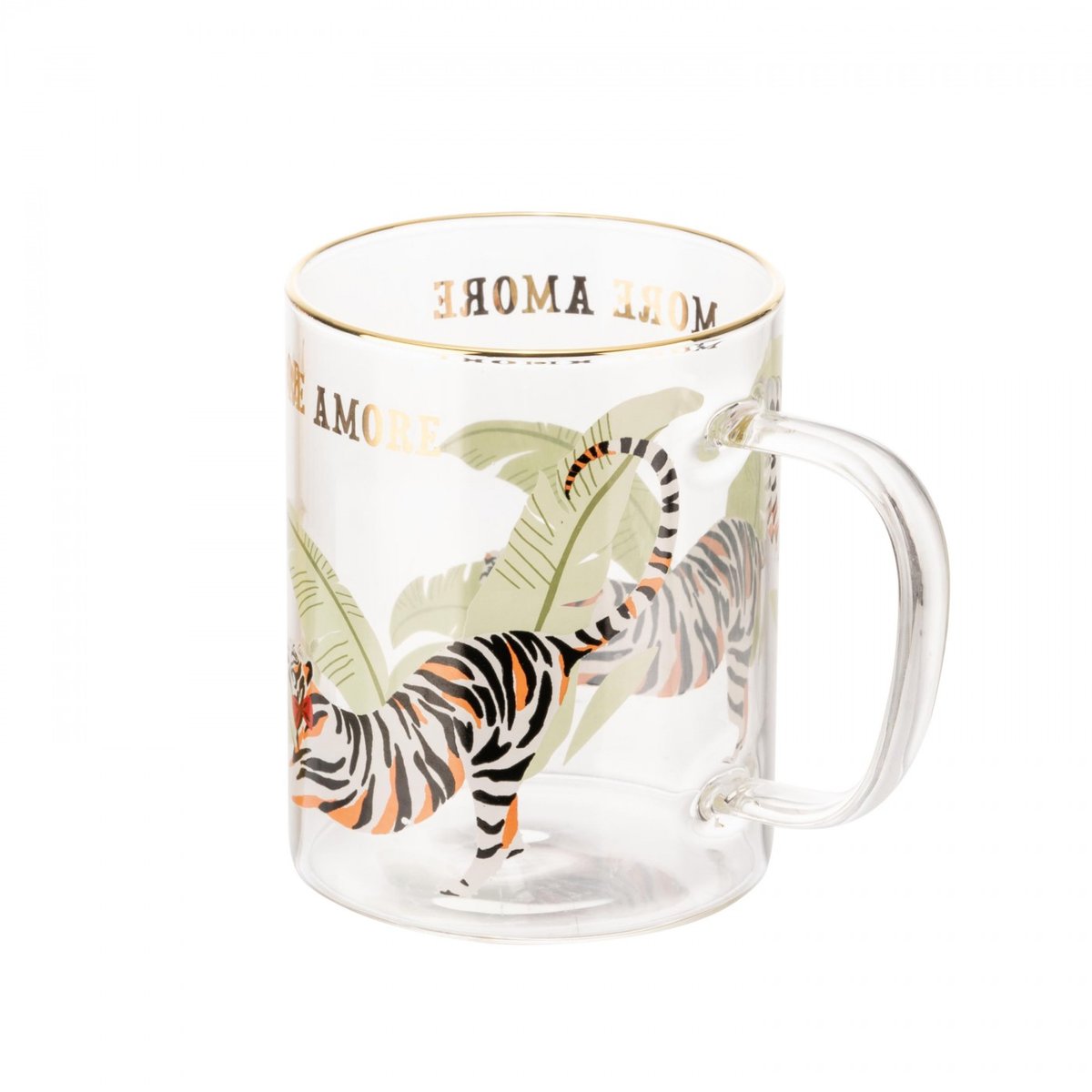 Mug en verre Tigre multicolore, YVONNE ELLEN