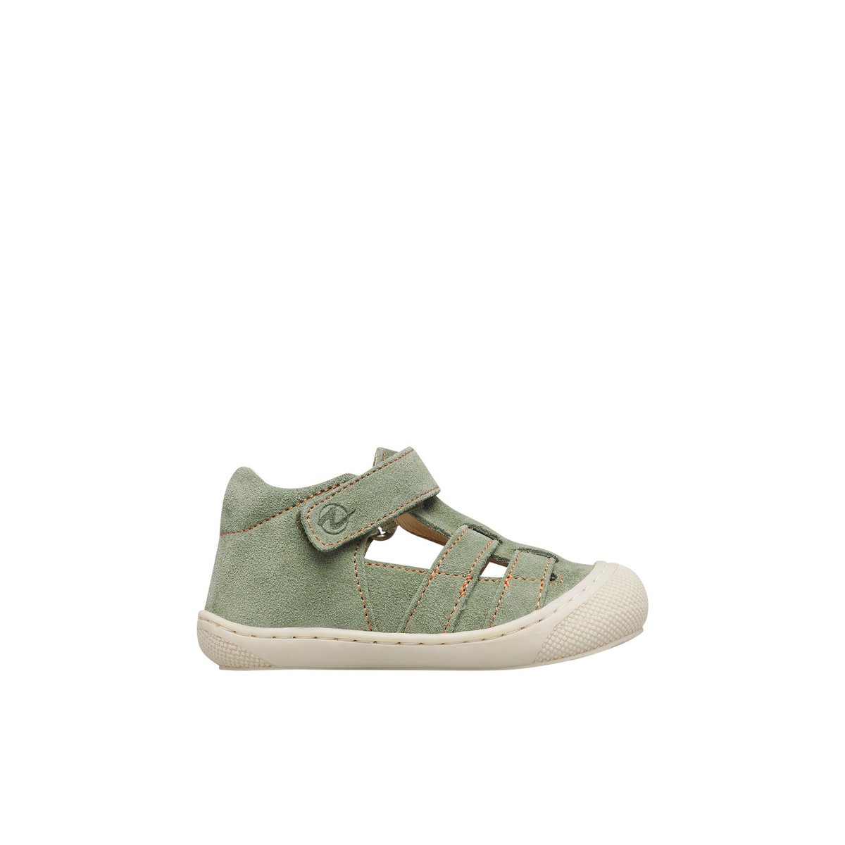 Sandales semi-ouvertes en daim BEDE vert-, NATURINO