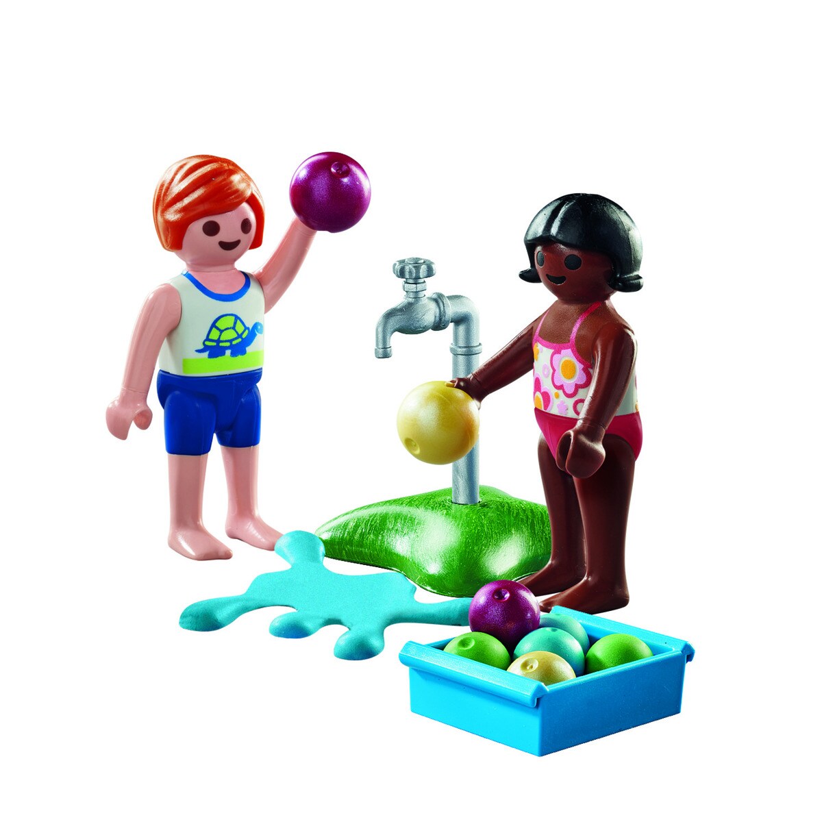 Special Plus Enfants et ballons d'eau multicolore, PLAYMOBIL