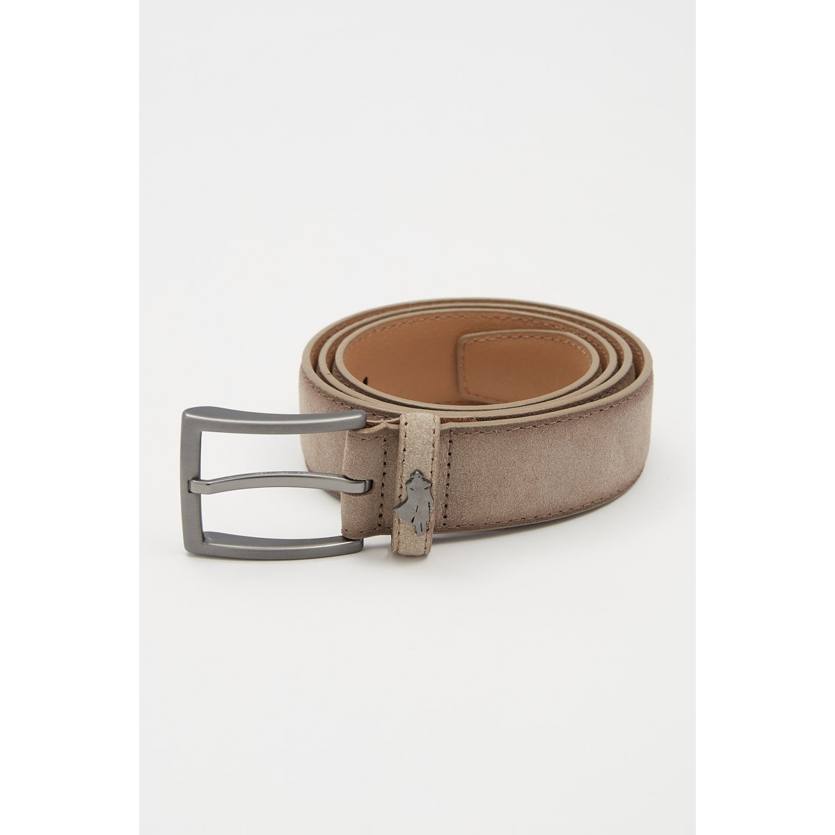 Ceinture en cuir aspect daim mastic, MCS