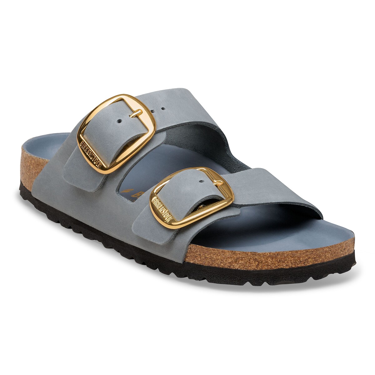 Mules double bride ARIZONA BIG BUCKLE bleu gris, BIRKENSTOCK