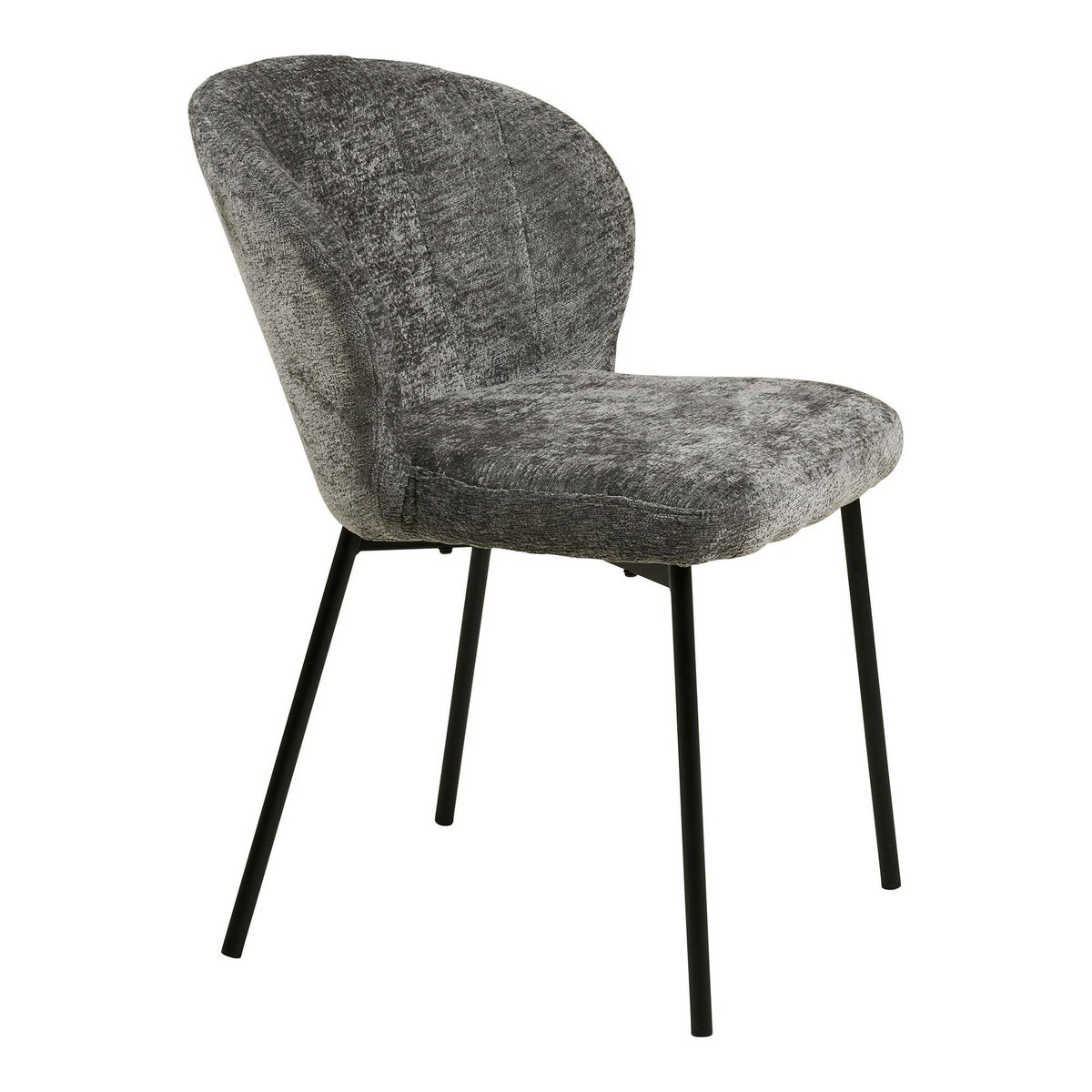 Chaise de salle à manger en tissu gris (lot de 2) ROSARIO gris foncé, PIER IMPORT