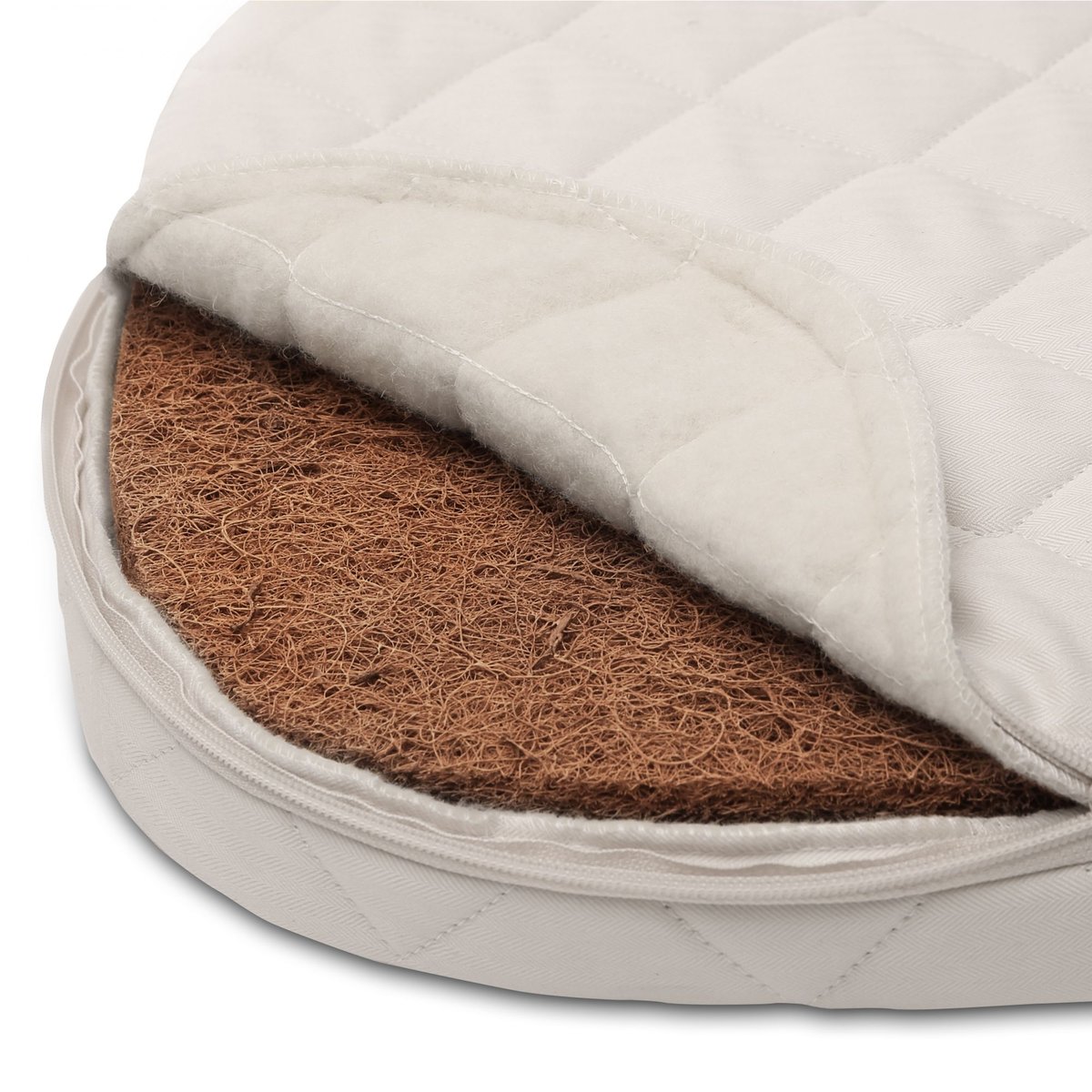 Berceau Kumi avec matelas en fibre de coco bois de rose, CHARLIE CRANE
