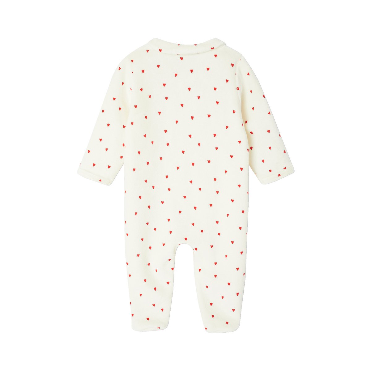 Lot de 3 dors-bien naissance "coeurs" en velours bleu nuit, VERTBAUDET