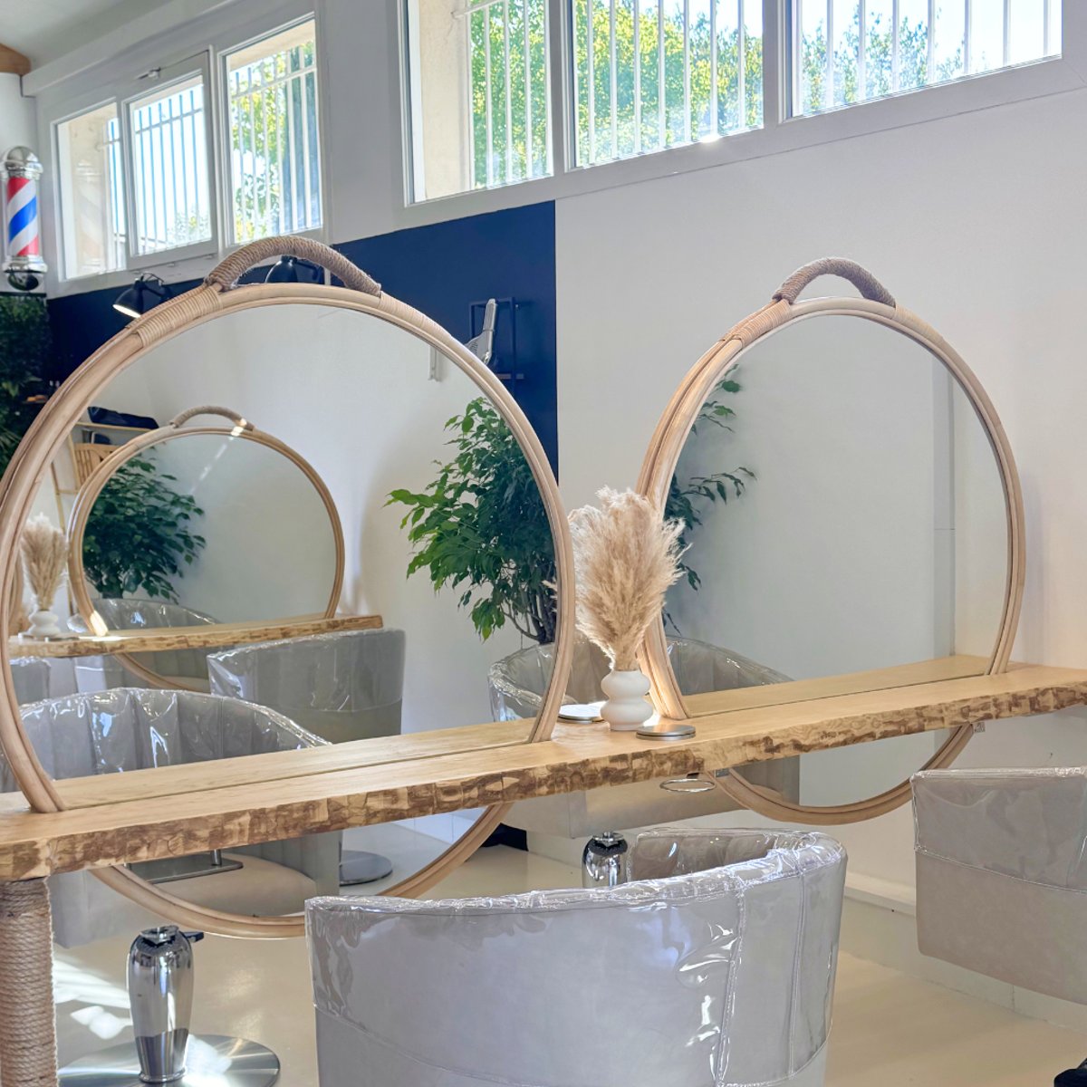 Miroir rond en rotin PUEBLO XL naturel, HYDILE