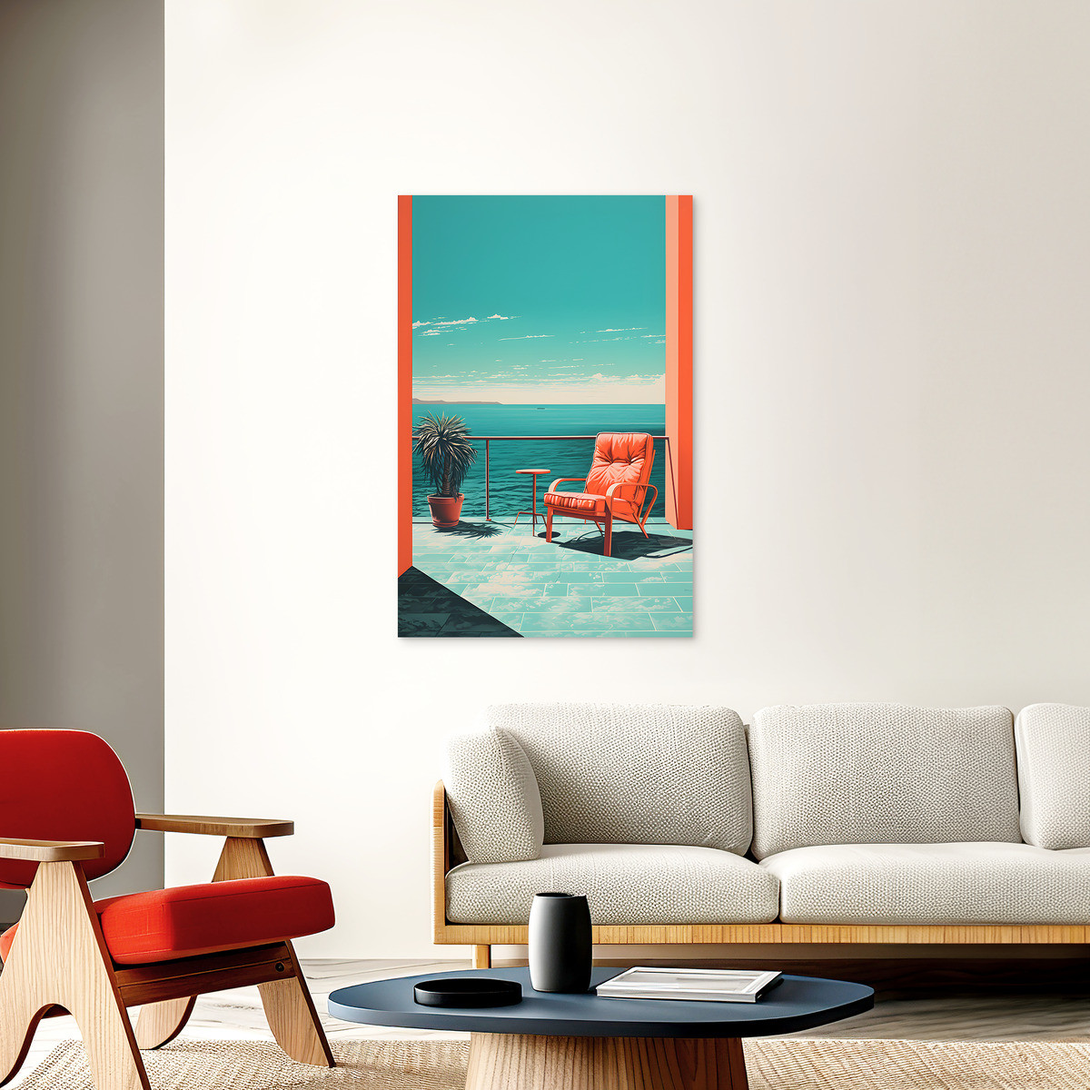 Tableau Sur Verre Synthétique Vue Sur Mer Vintage MER tableau en verre synthétique, CEANOTHE