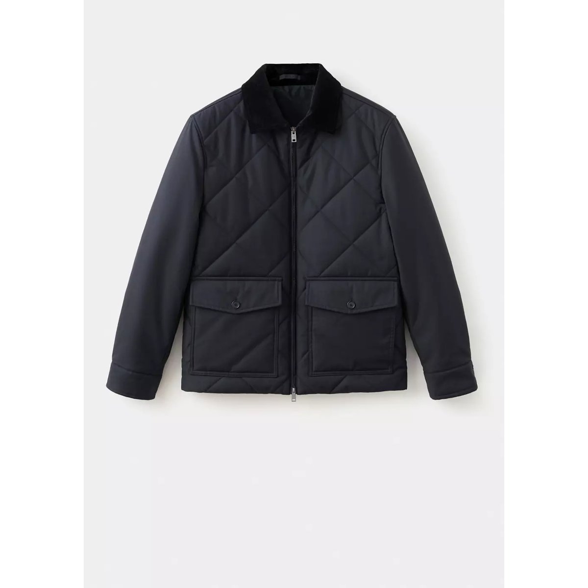 Veste matelassée hydrofuge bleu nuit, MANGO MAN