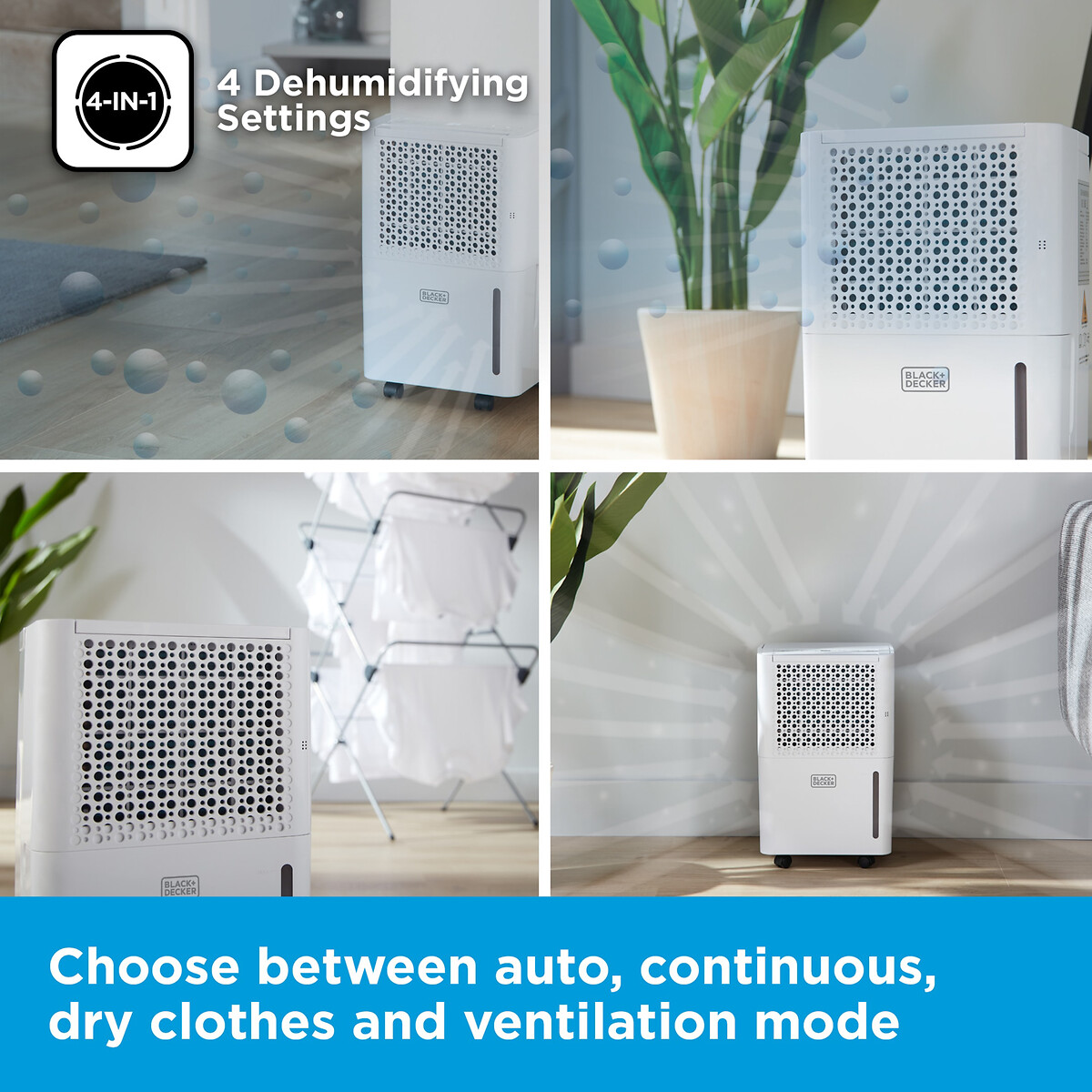 12L Dehumidifier - BXEH60016 white, BLACK & DECKER