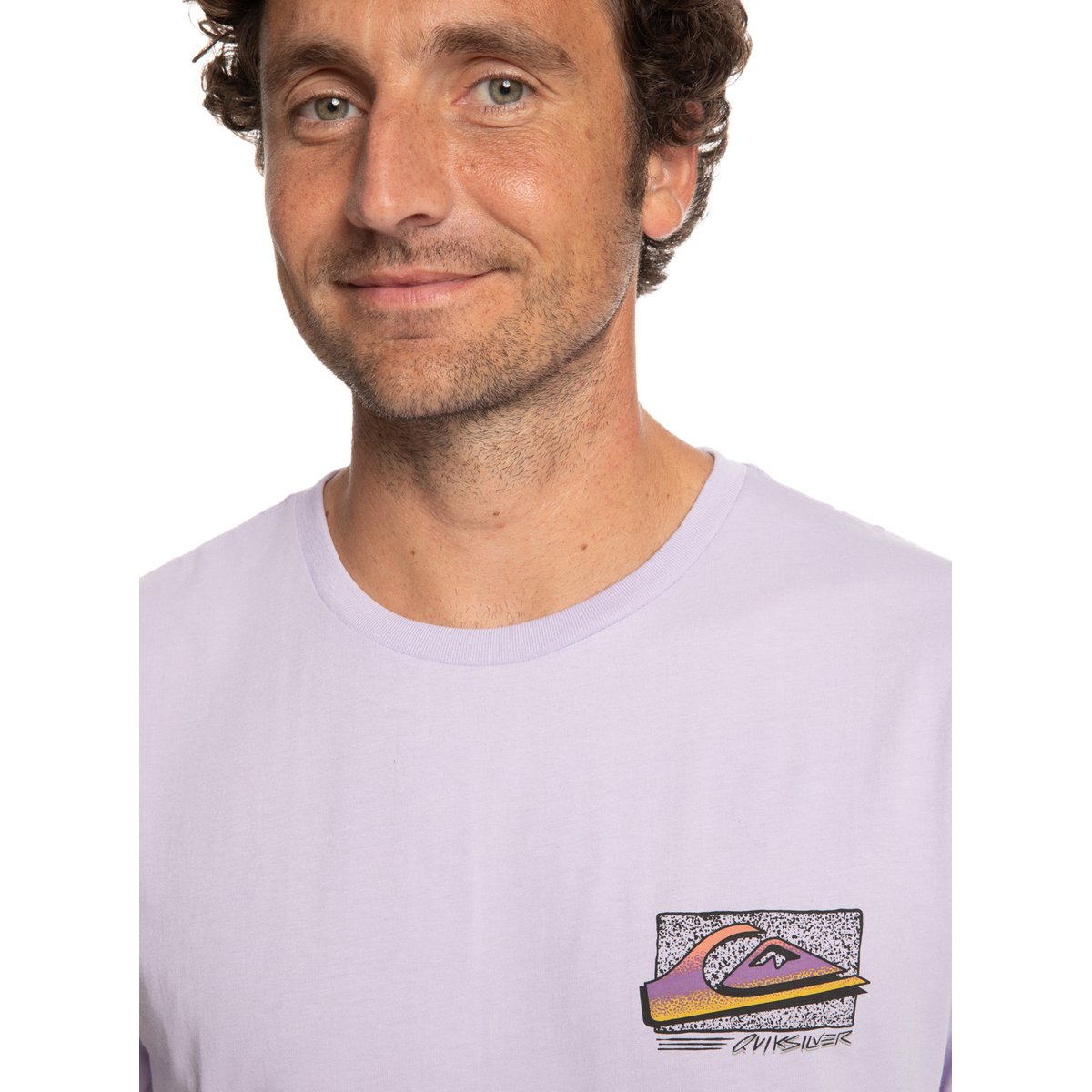 T-shirt RETRO FADE violet pastel lilac, QUIKSILVER