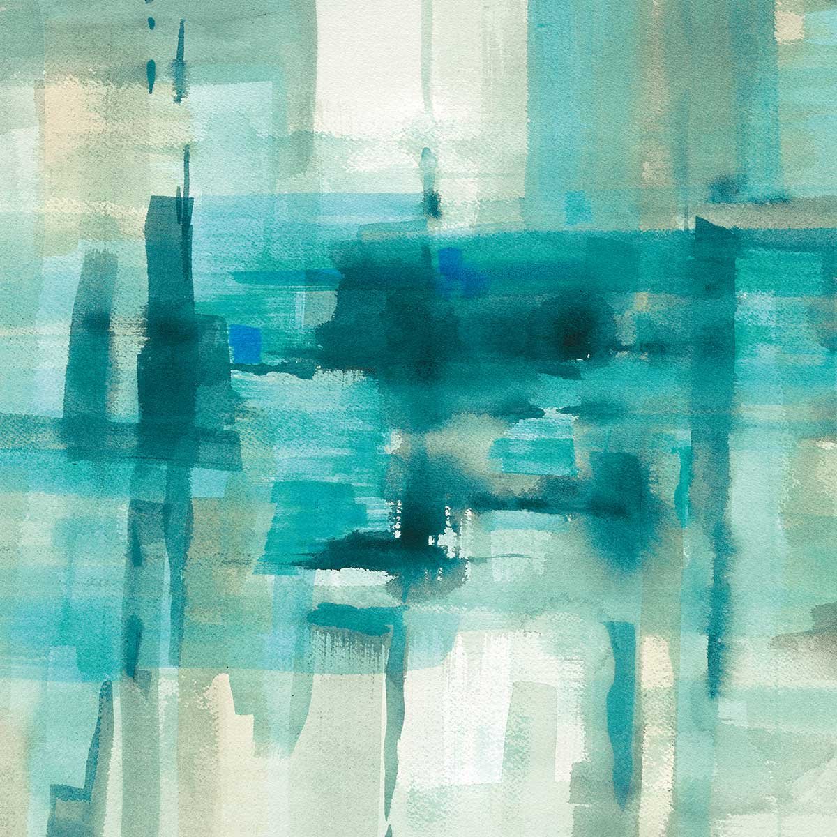 Tableau abstrait Liquide bleu tableau alu dibond, HEXOA