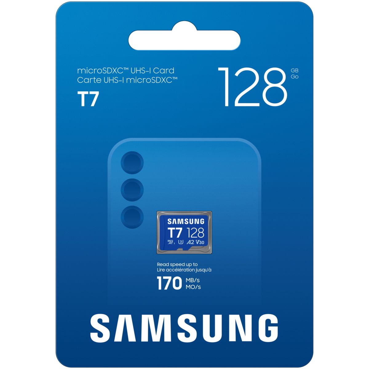 Carte Micro SD T7 128G U3 V30 A2 Classe 10 couleur unique, SAMSUNG