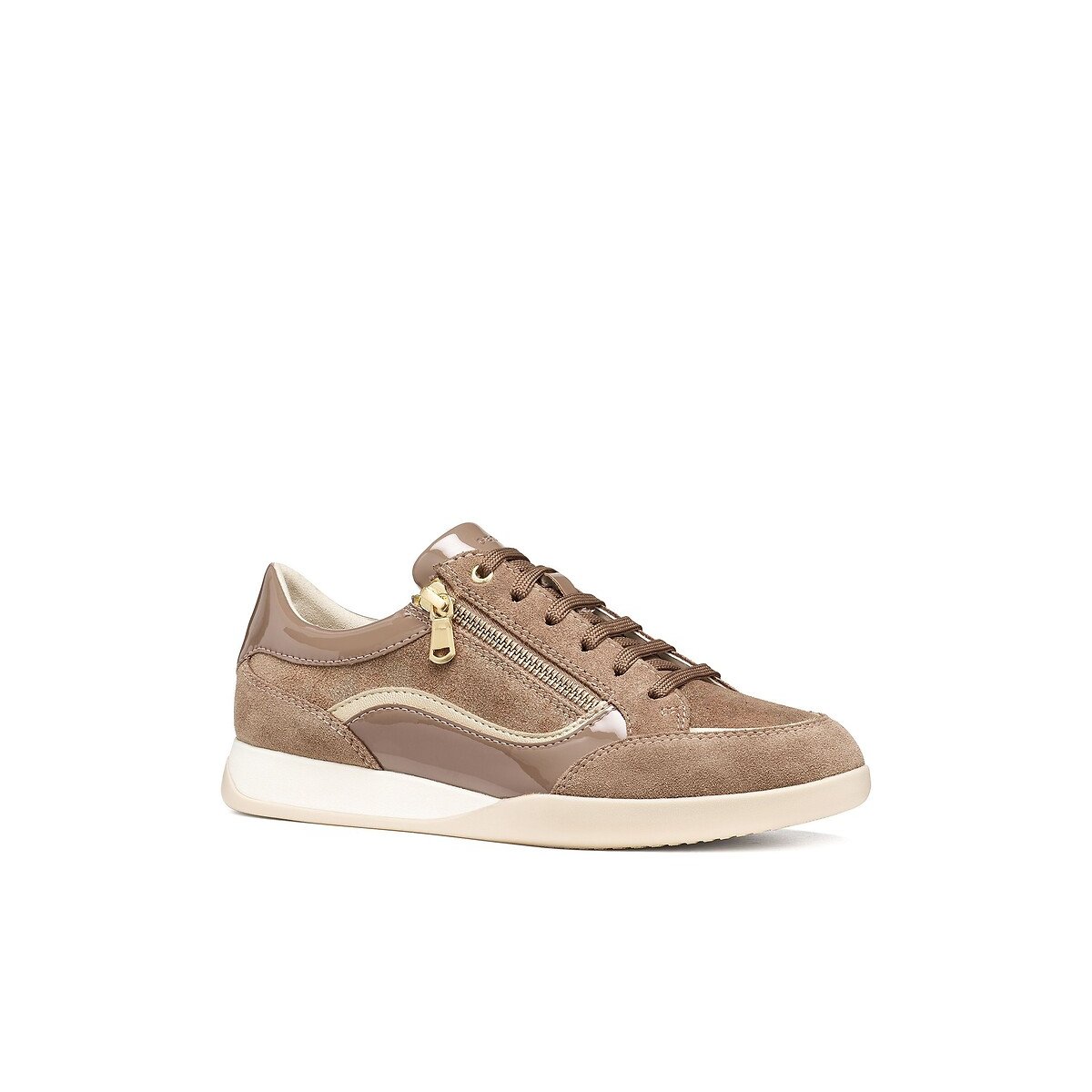 Zapatillas con cremallera y cordones MYRIA marrón, GEOX