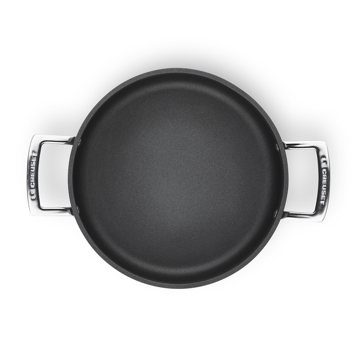 Rondeau Les Forgées avec couvercle en verre noir, LE CREUSET