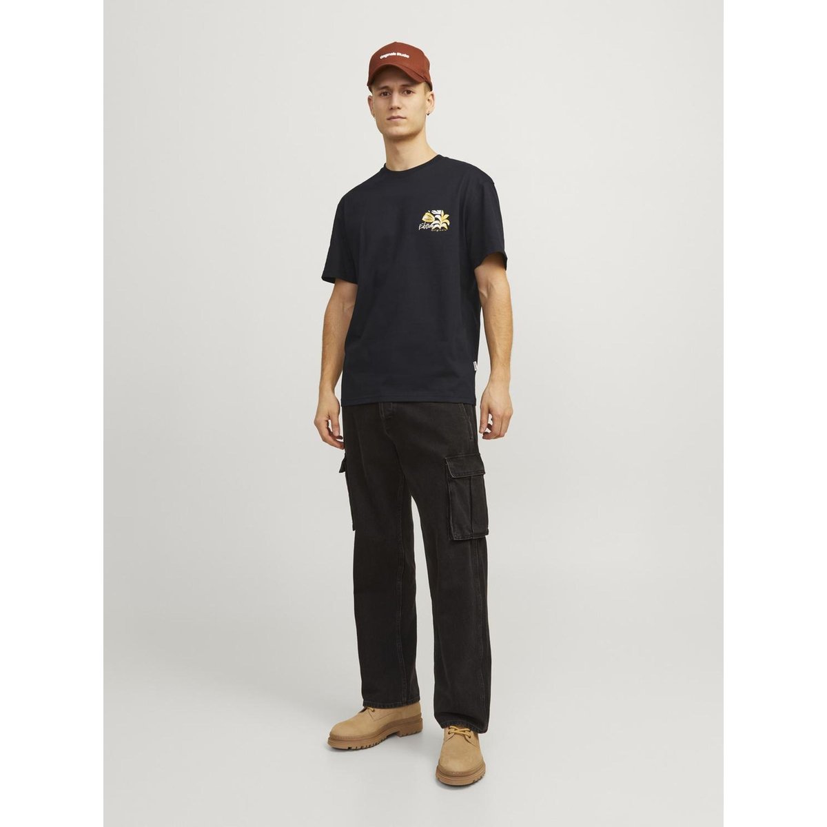 T-Shirt noire - black, JACK & JONES