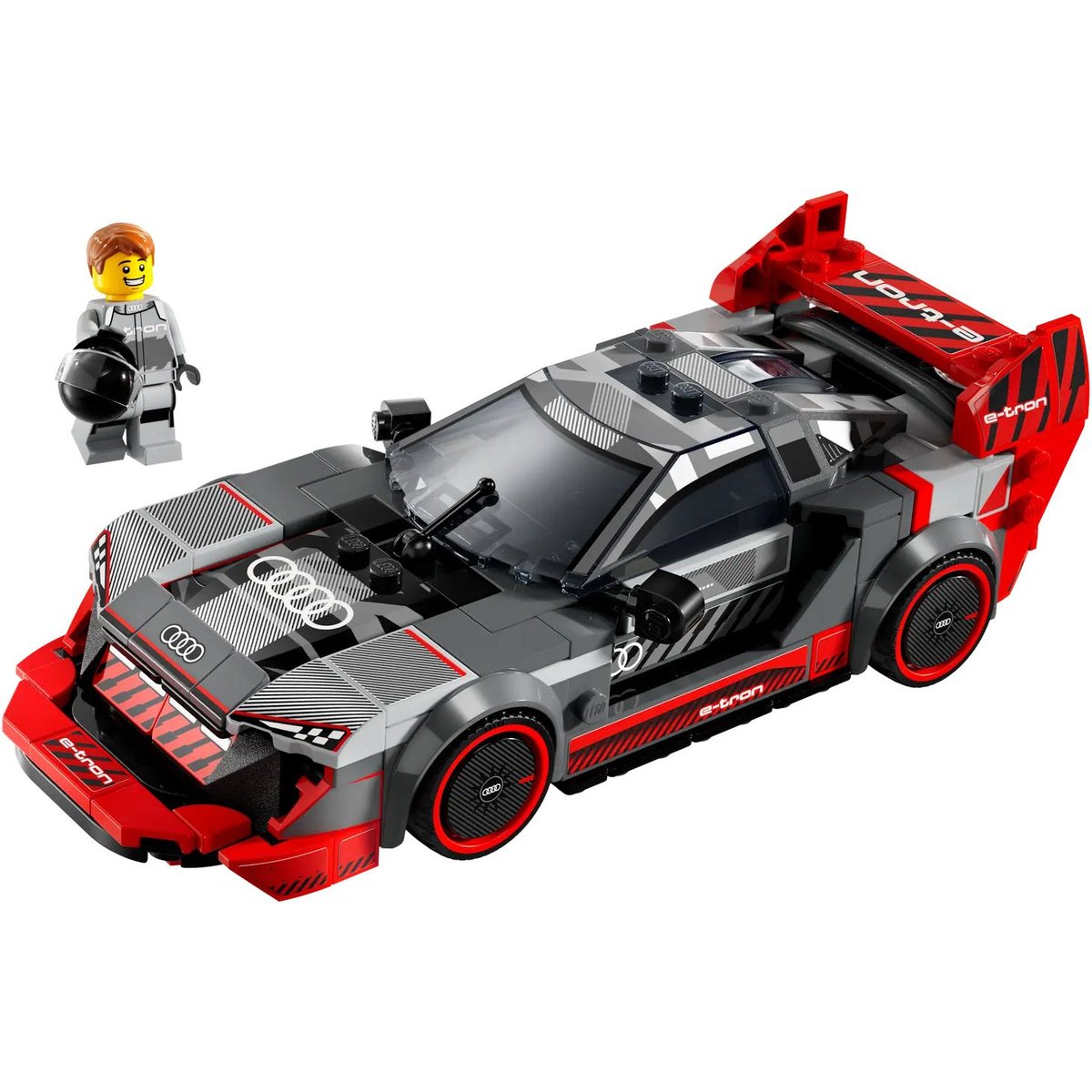 LEGO Speed Champions - Audi S1 e-tron quattro Voiture de Course - 76921 gris et rouge, LEGO