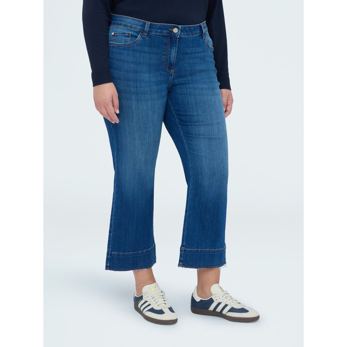 Jean Kick Flare lavage bleu effet washed bleu, FIORELLA RUBINO