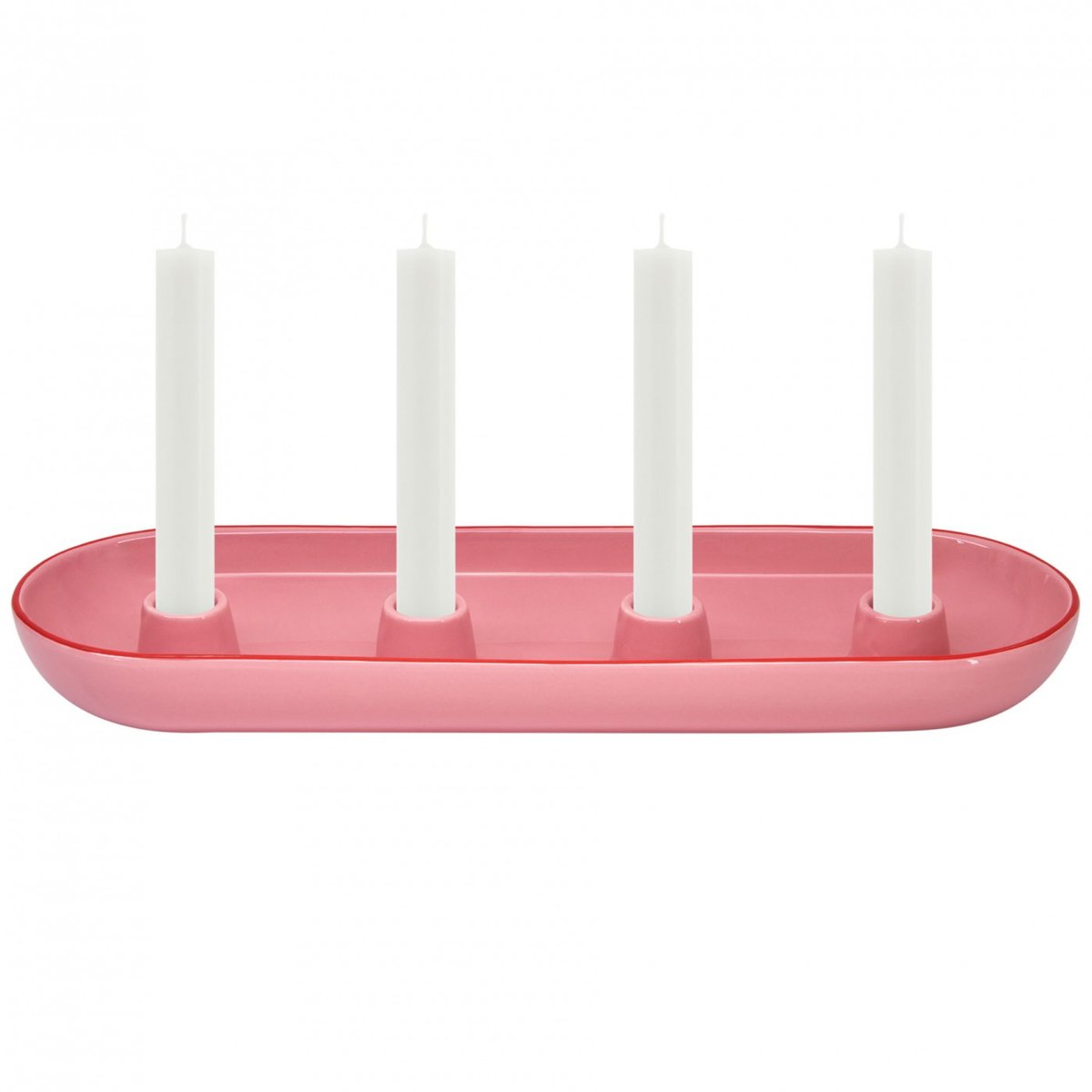 Bougeoir en céramique Lucia rose, REMEMBER