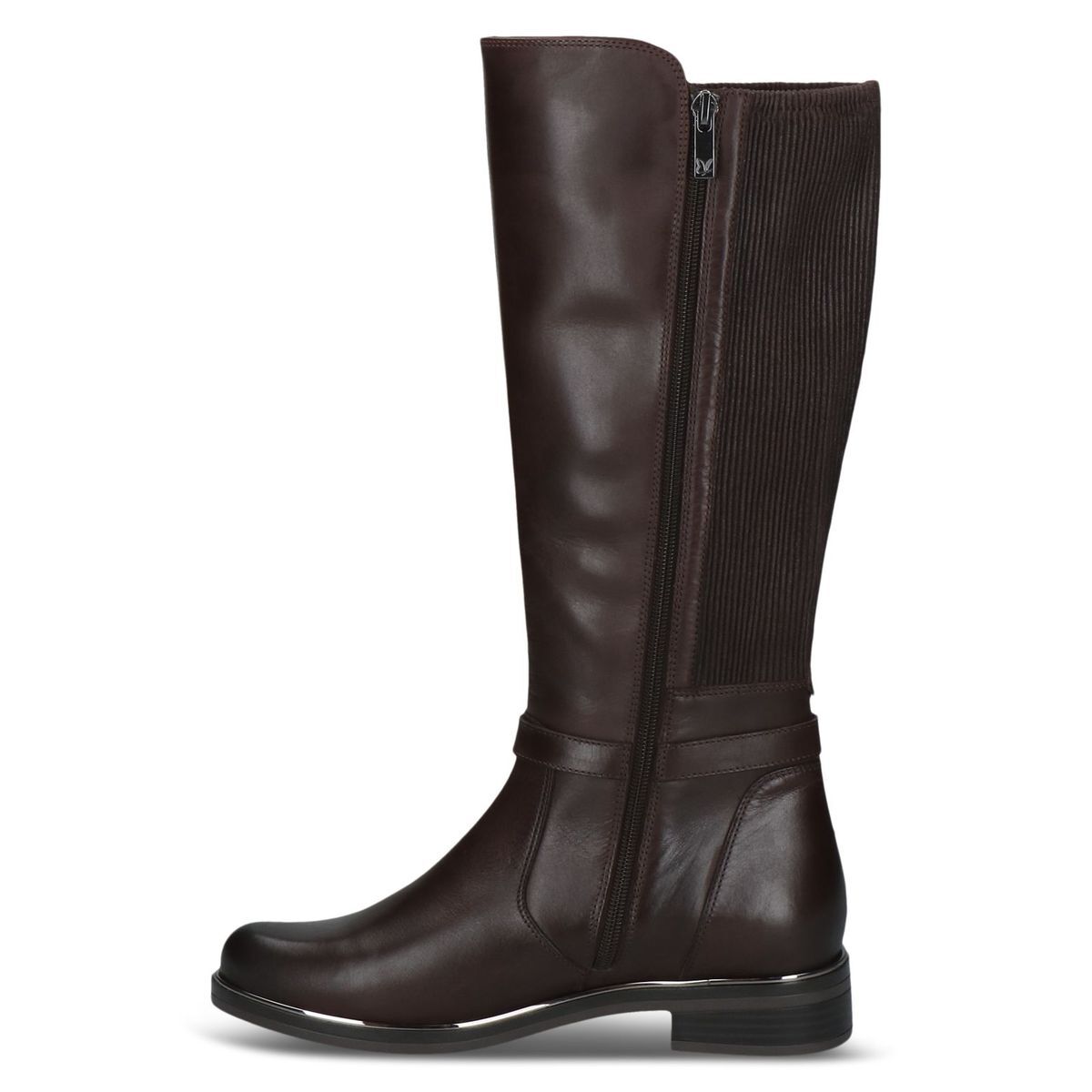 Bottes à talon marron foncé combiné, CAPRICE
