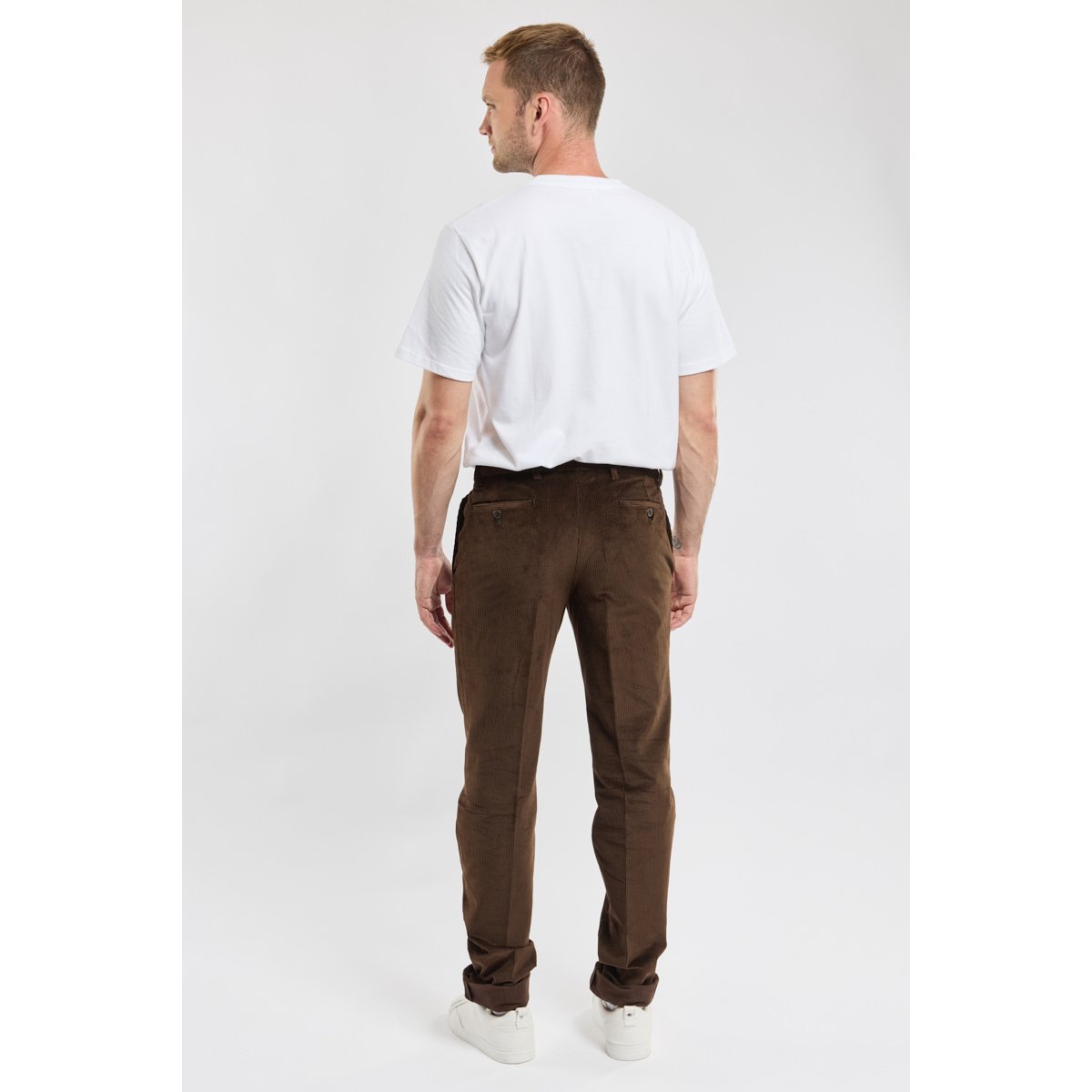 Pantalon de costume en velours chocolat, ARMOR-LUX