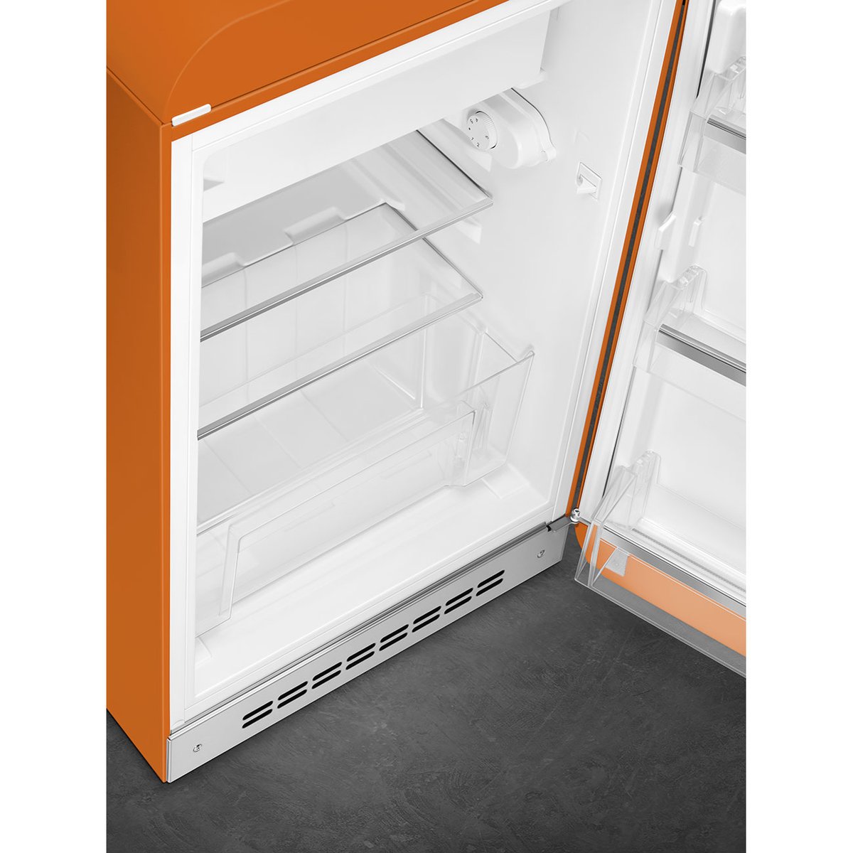 Mini réfrigérateur 1 porte poignée à gauche FAB10 orange brillant, SMEG