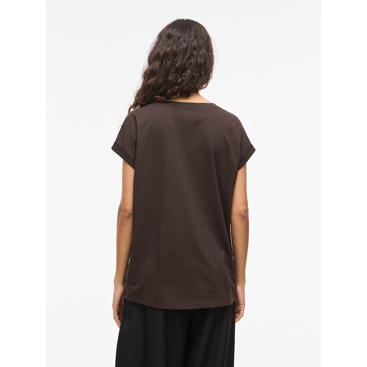 Camiseta de punto chocolate, VILA