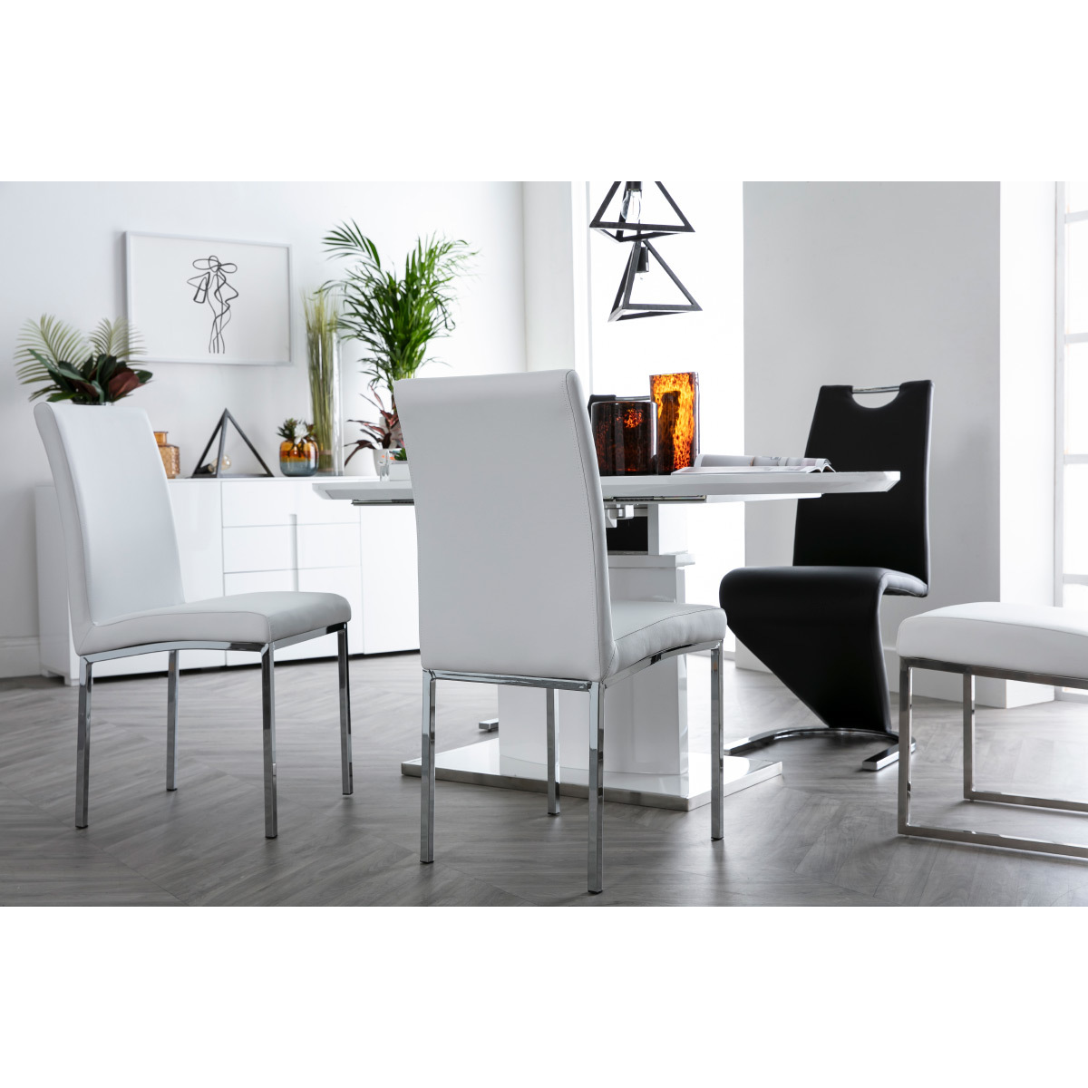Chaises design (lot de 2) SIMEA gris, MILIBOO
