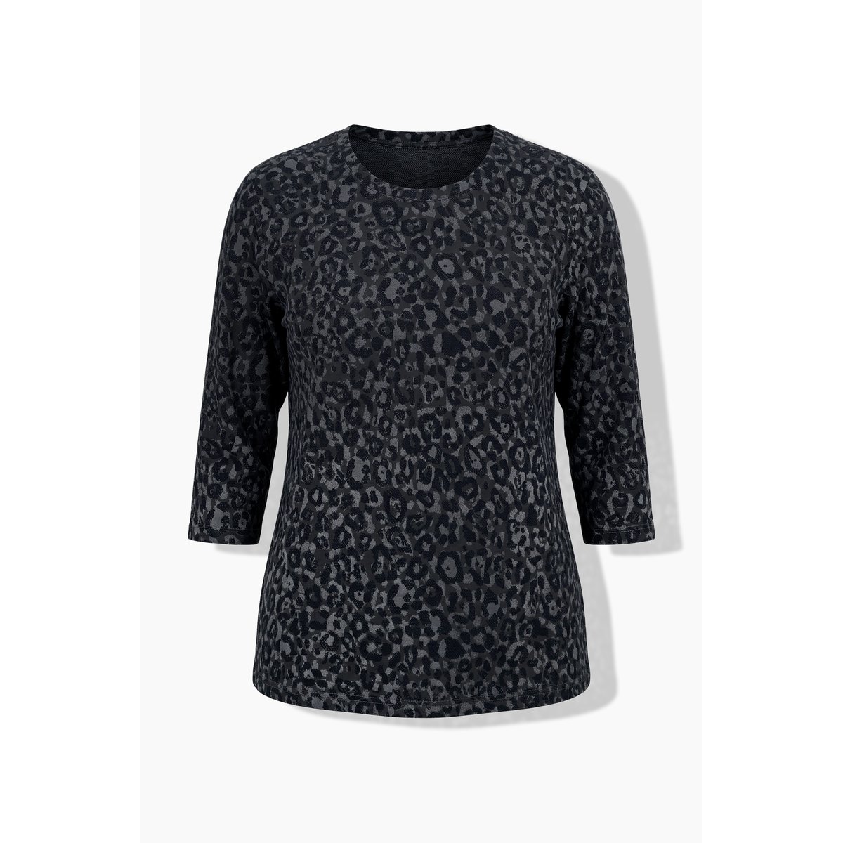 T-shirt motif léopard noir, ULLA POPKEN