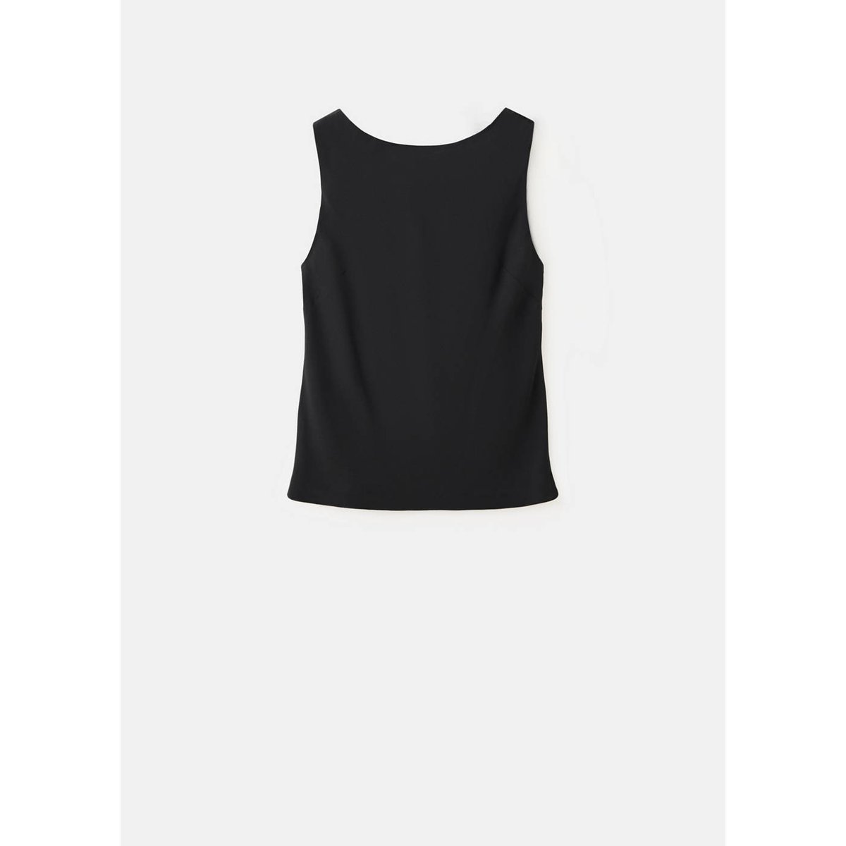 Haut satiné dos drapé noir, MANGO