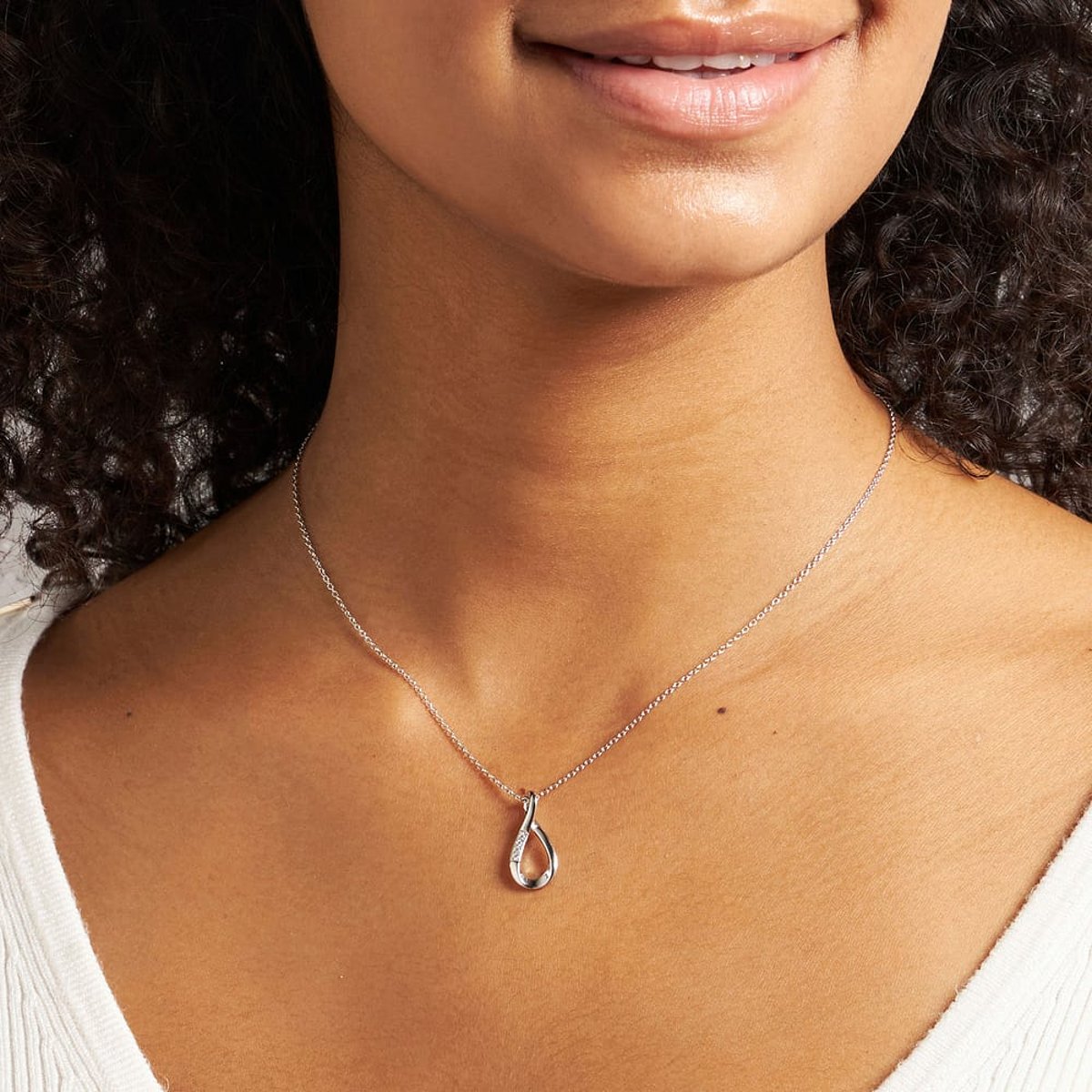 Colliers en Argent/oxyde de zirconium De Zirconium et Oxyde de zirconium argent, CLEOR