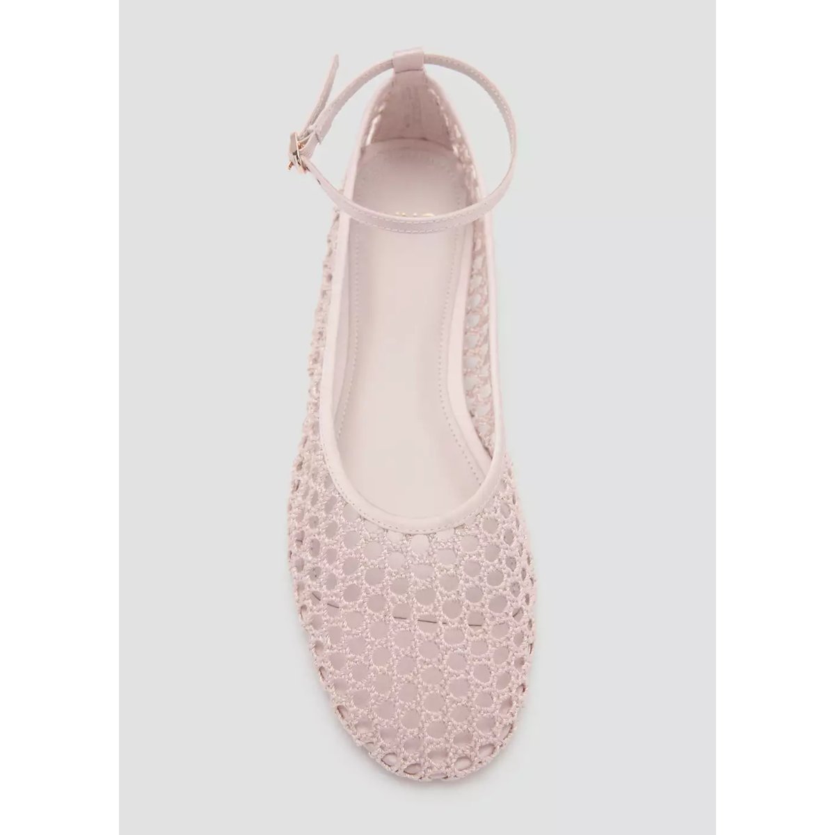 Ballerines en crochet avec bride nude, MANGO