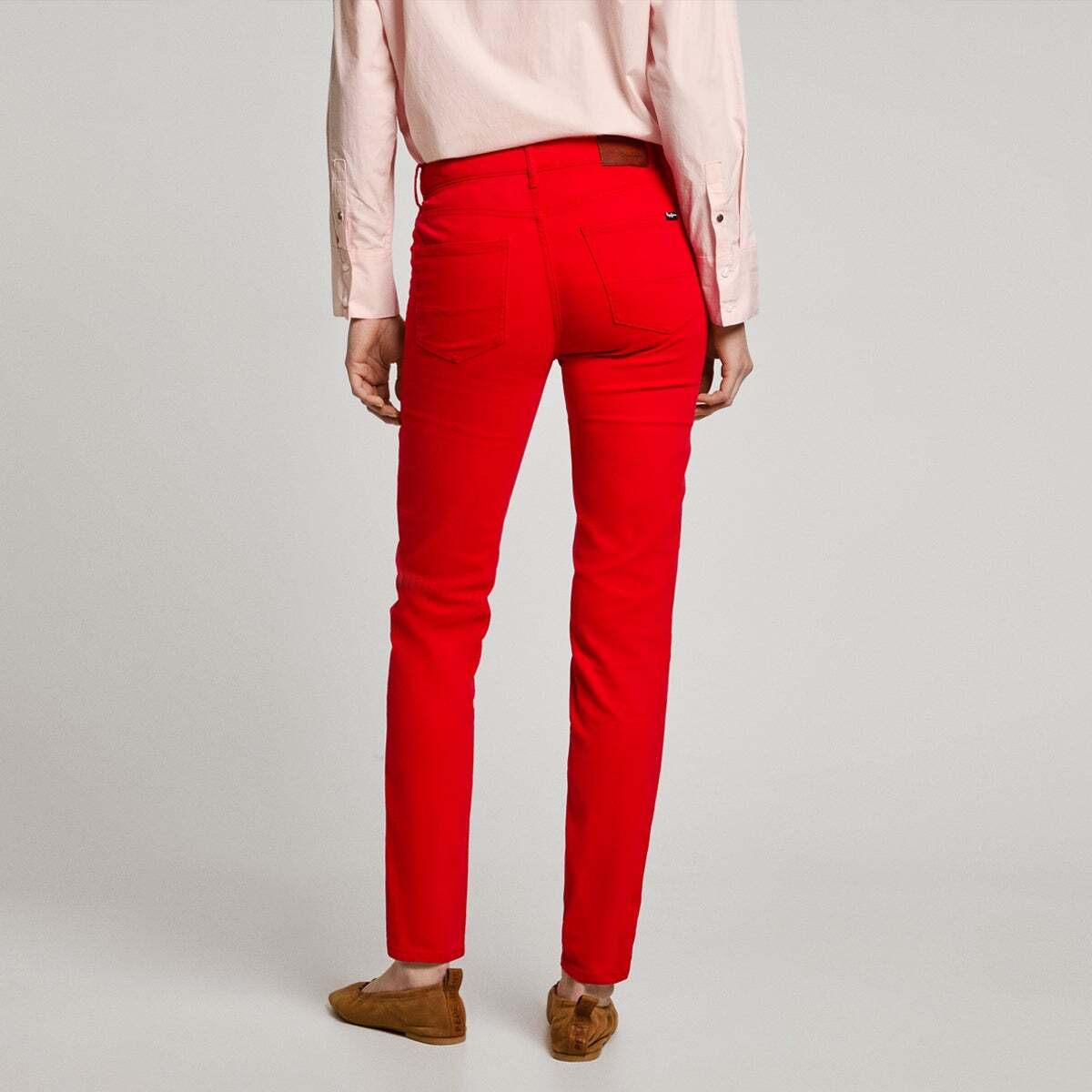 Pantalon Coupe Skinny 5 Poches rouge, PEPE JEANS