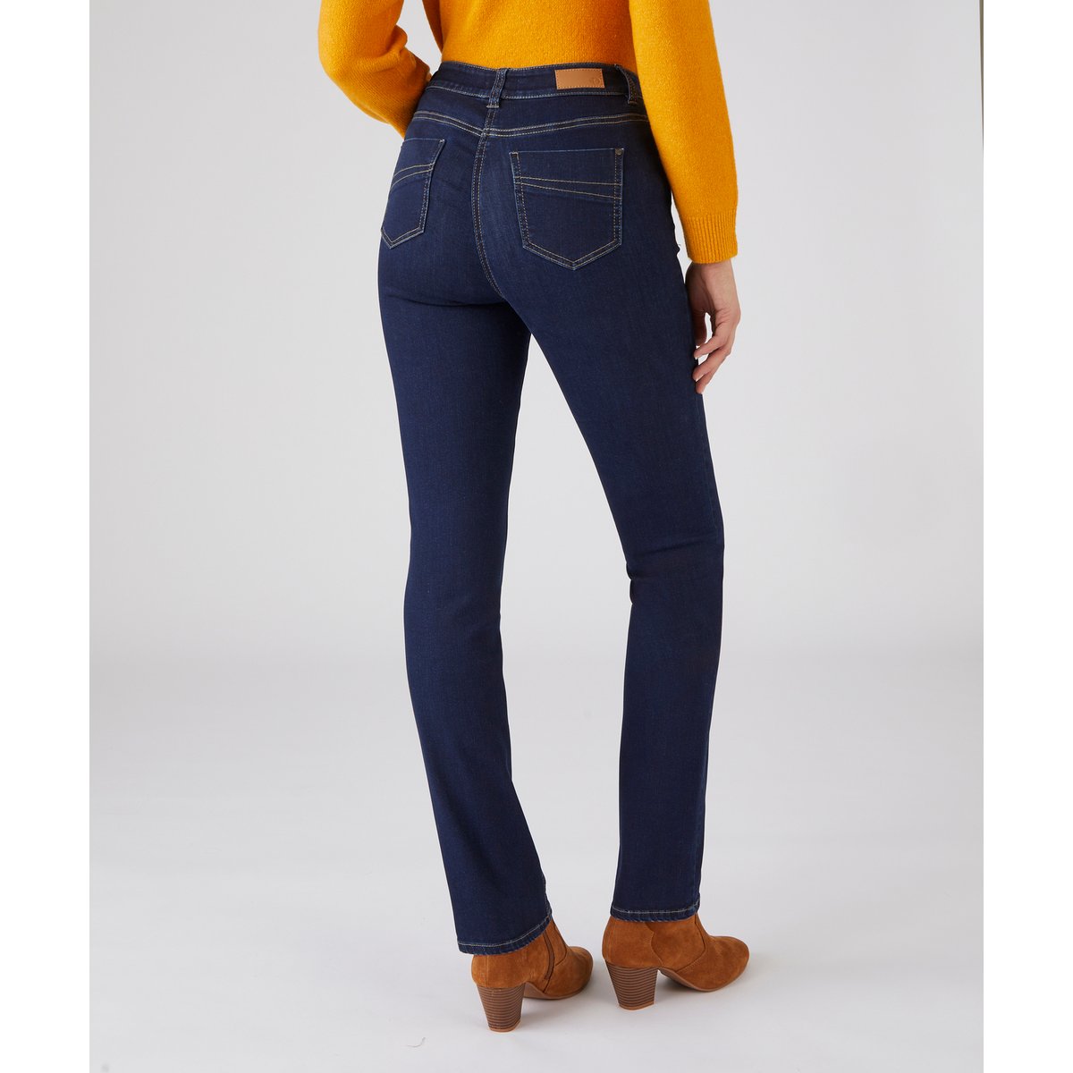 Jean coupe droite Perfect Fit - Petite bleu denim foncé, DAMART