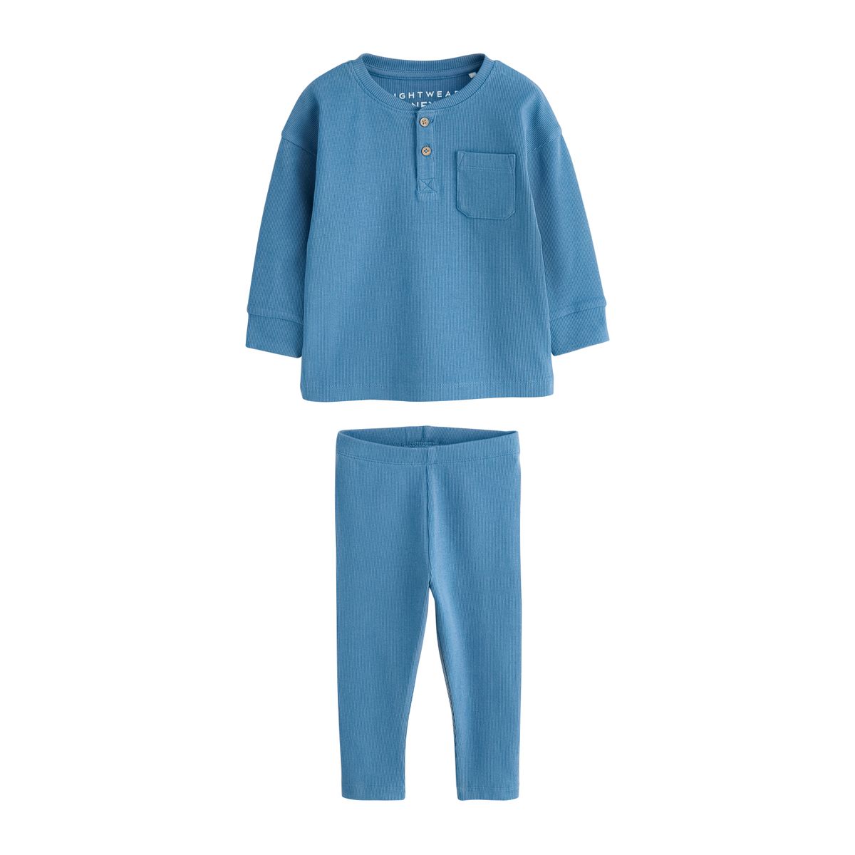 Pyjama douillet, lot de 3 bleu/gris/bordeaux, NEXT