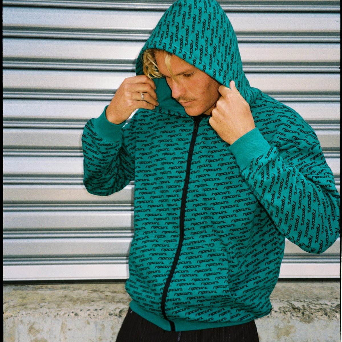 Sweat à capuche Archive All Over vert marin, RIP CURL