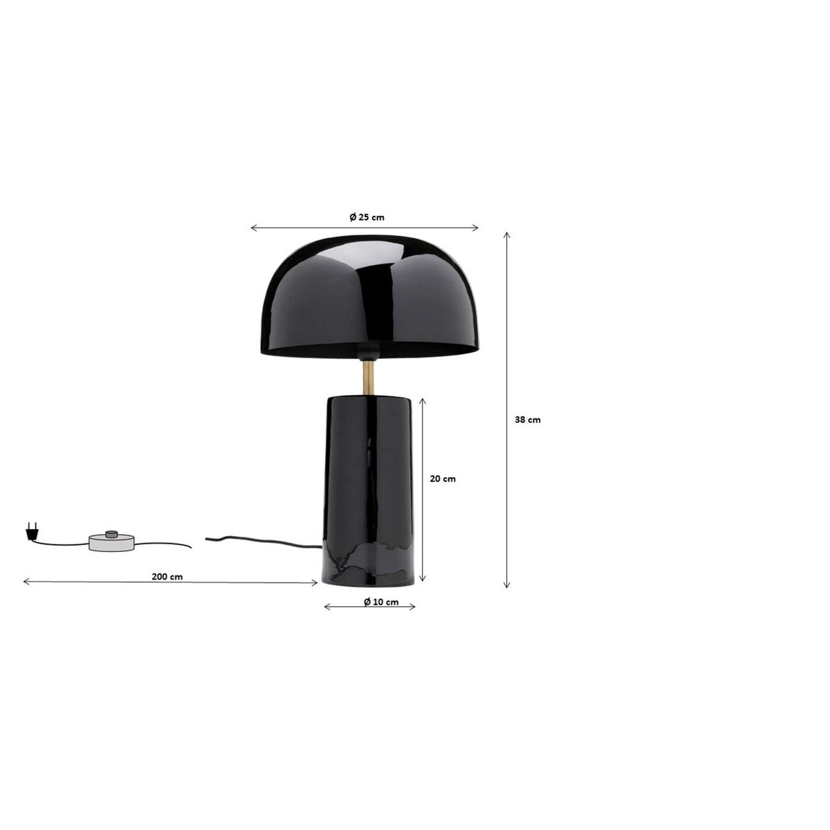Lampe en acier, LOUNGY noir, KARE DESIGN