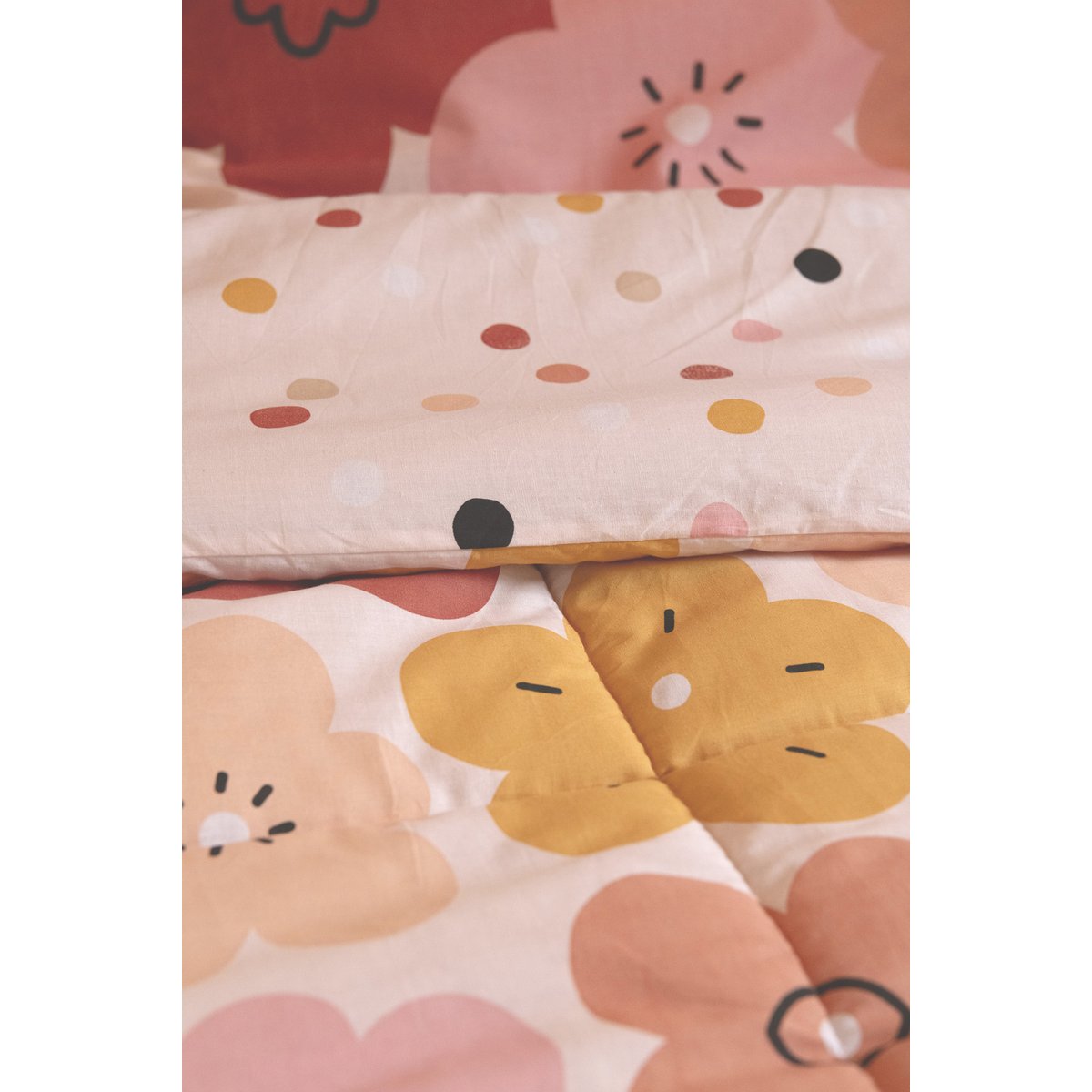 Parure de lit Coton imprimé BARBOTINE multicolore 1, EDEN