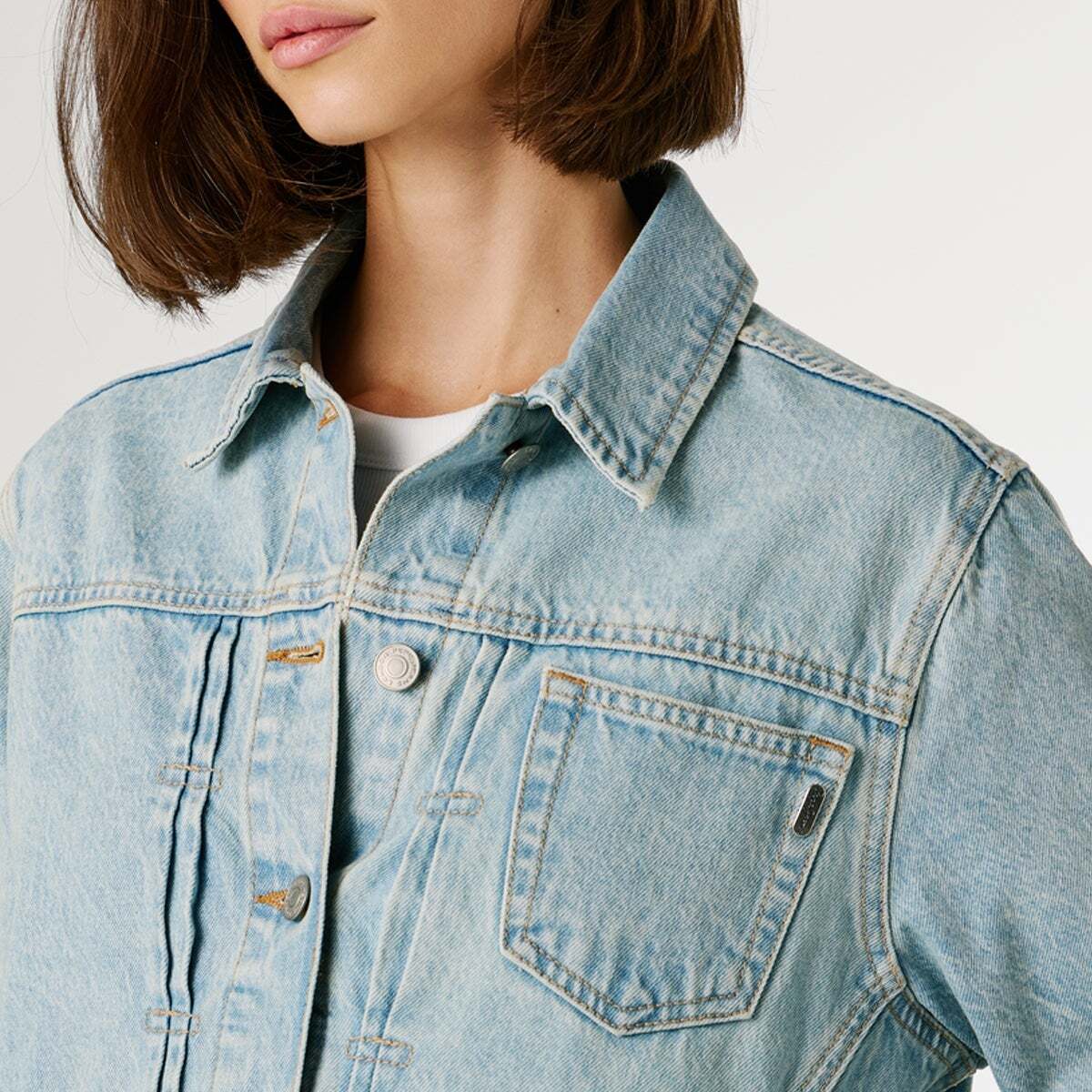 Veste Coupe Regular En Denim javel vintage, PEPE JEANS