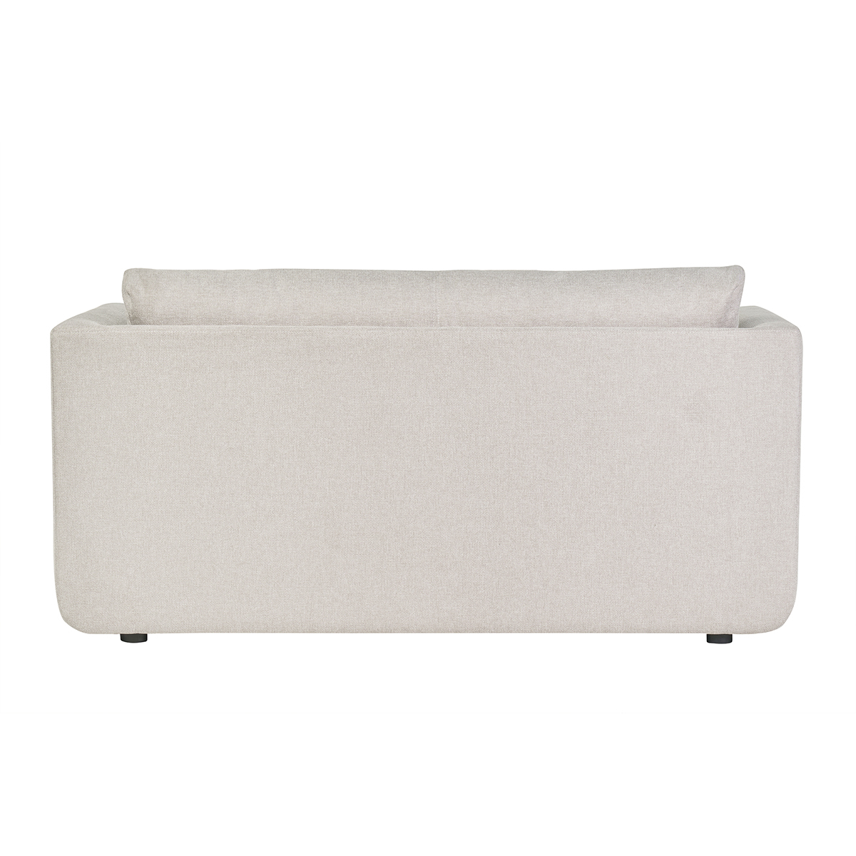 Canapé convertible 2 places en tissu effet velours texturé beige LEON beige, MILIBOO
