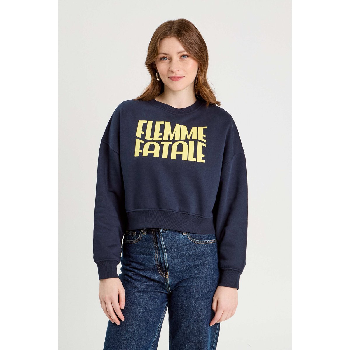 Sweat oversize bleu marine, CACHE CACHE