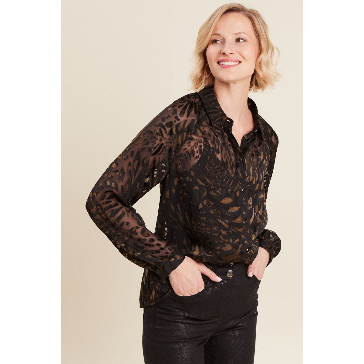 Chemise manches longues vert kaki, BREAL