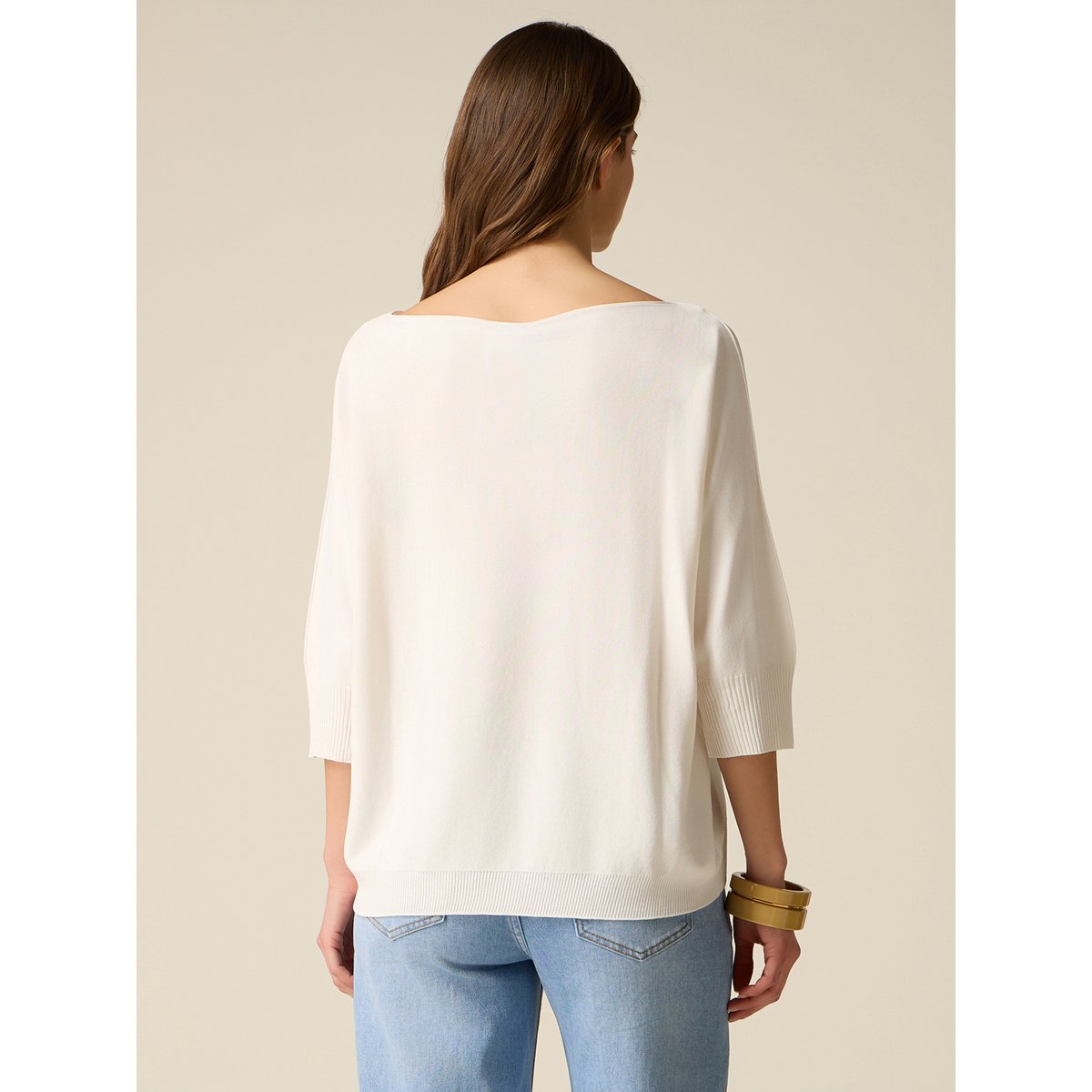 Pull sans coutures blanc, OLTRE