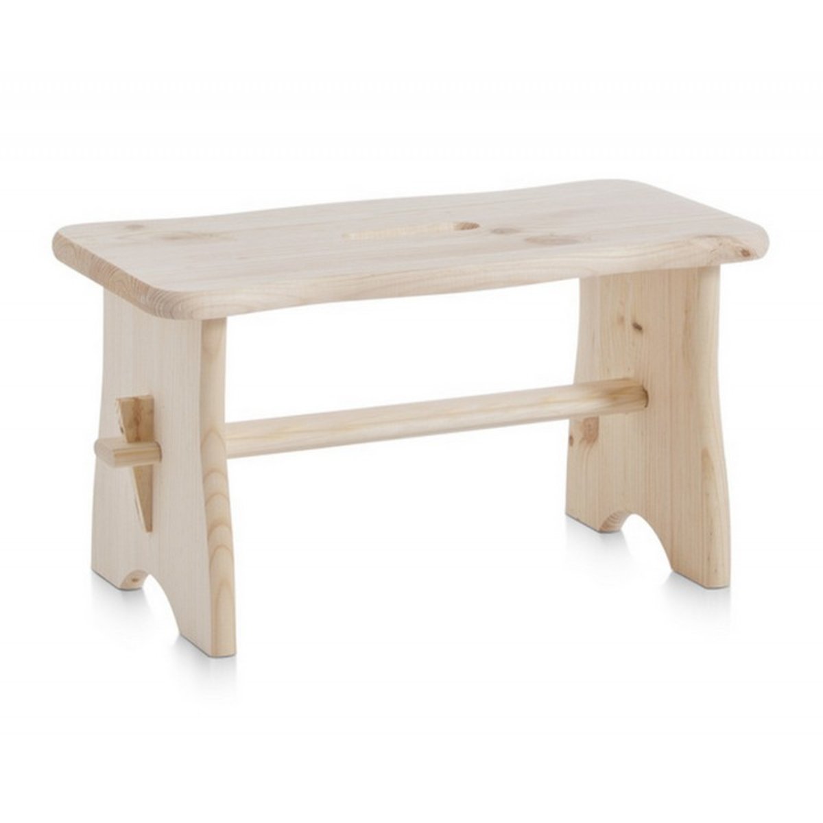 Tabouret repose-pieds bois bois clair, ZELLER PRESENT