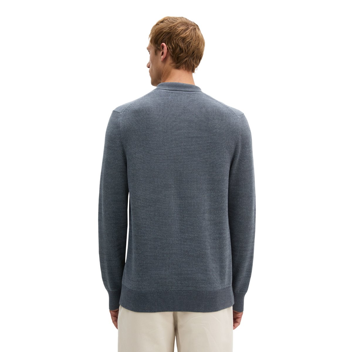 Polo en maille, coupe classique en pur coton bio bleu, MARC O'POLO