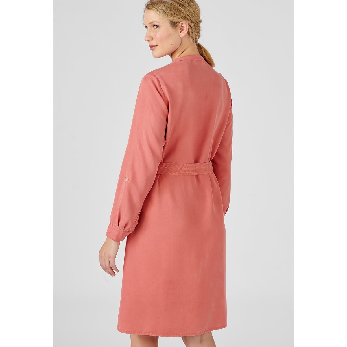 Robe fibres lyocell Tencel(TM) vieux rose, DAMART