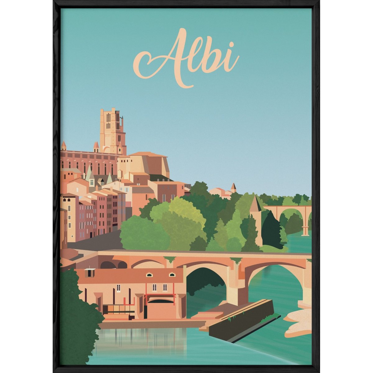 Affiche ville Albi blanc, L'AFFICHERIE